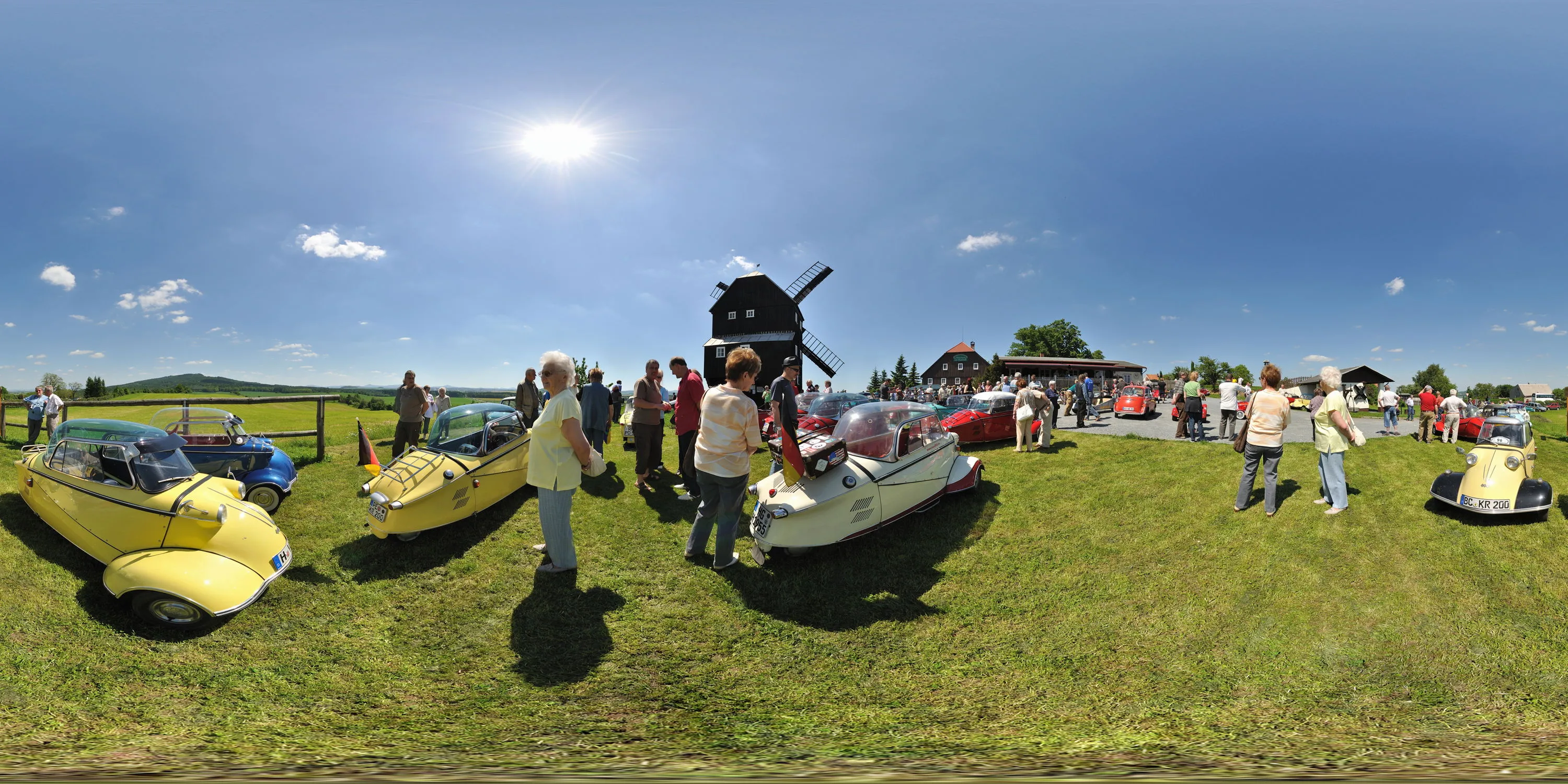 360 Grad Panorama Ansicht: Messerschmitt Kabinenroller Treffen 1 in Kottmarsdorf