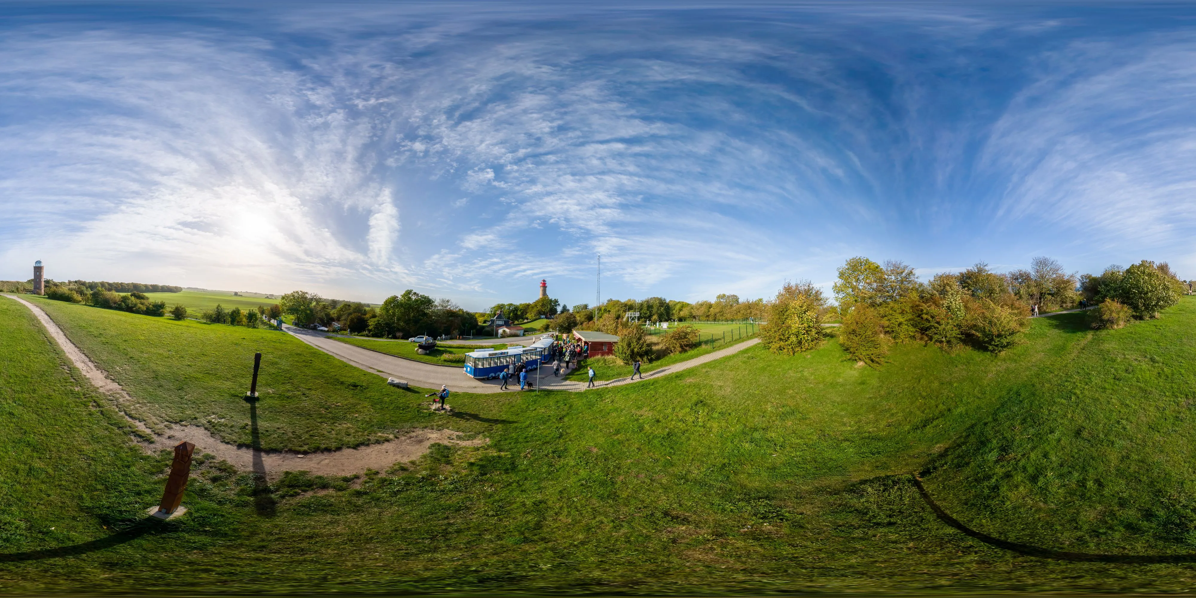 360° Panorama Ansicht: Haltestelle der Kap-Arkona-Bahn