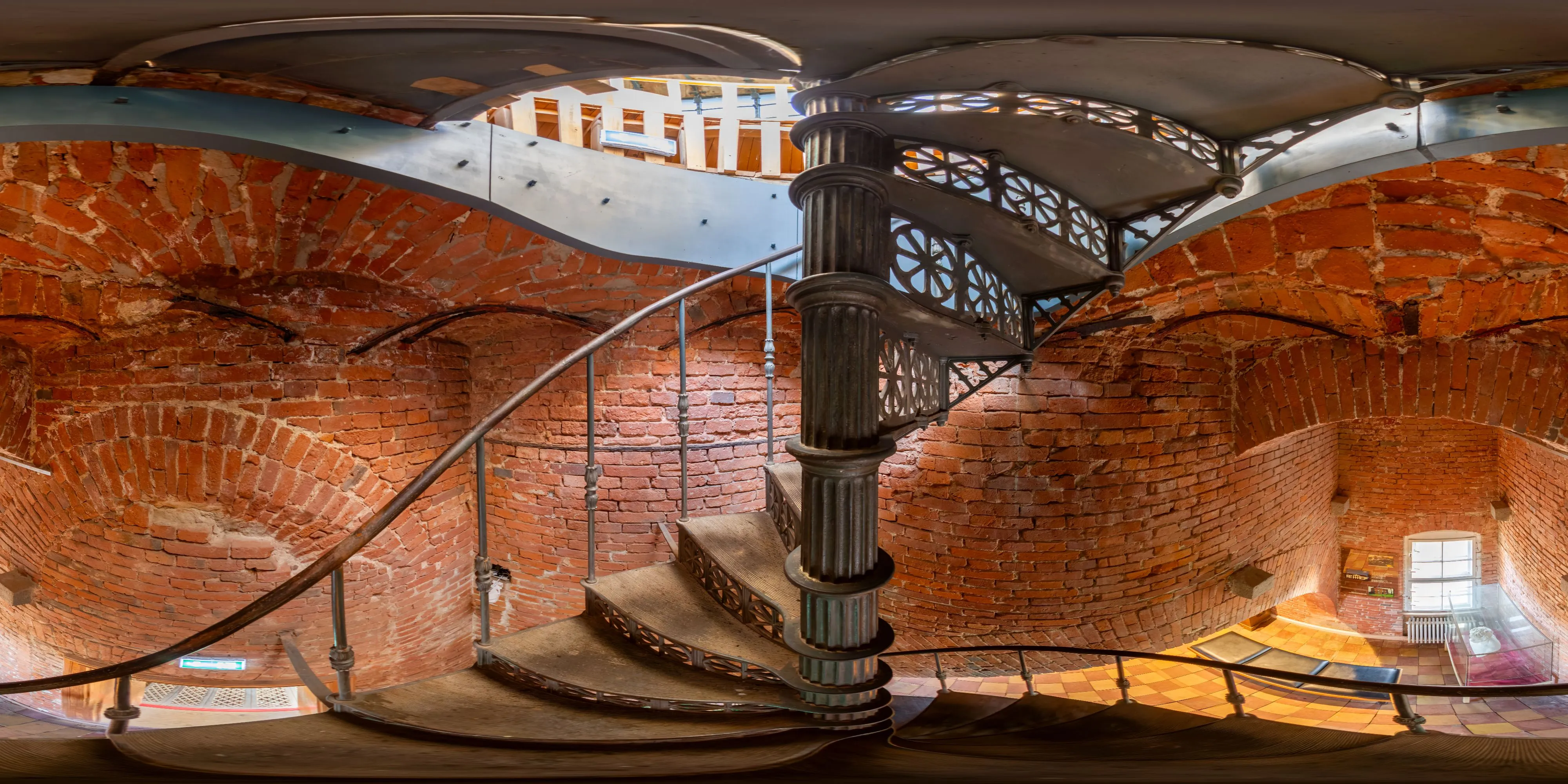 360° Panorama Ansicht: Schinkelturm - Wendeltreppe