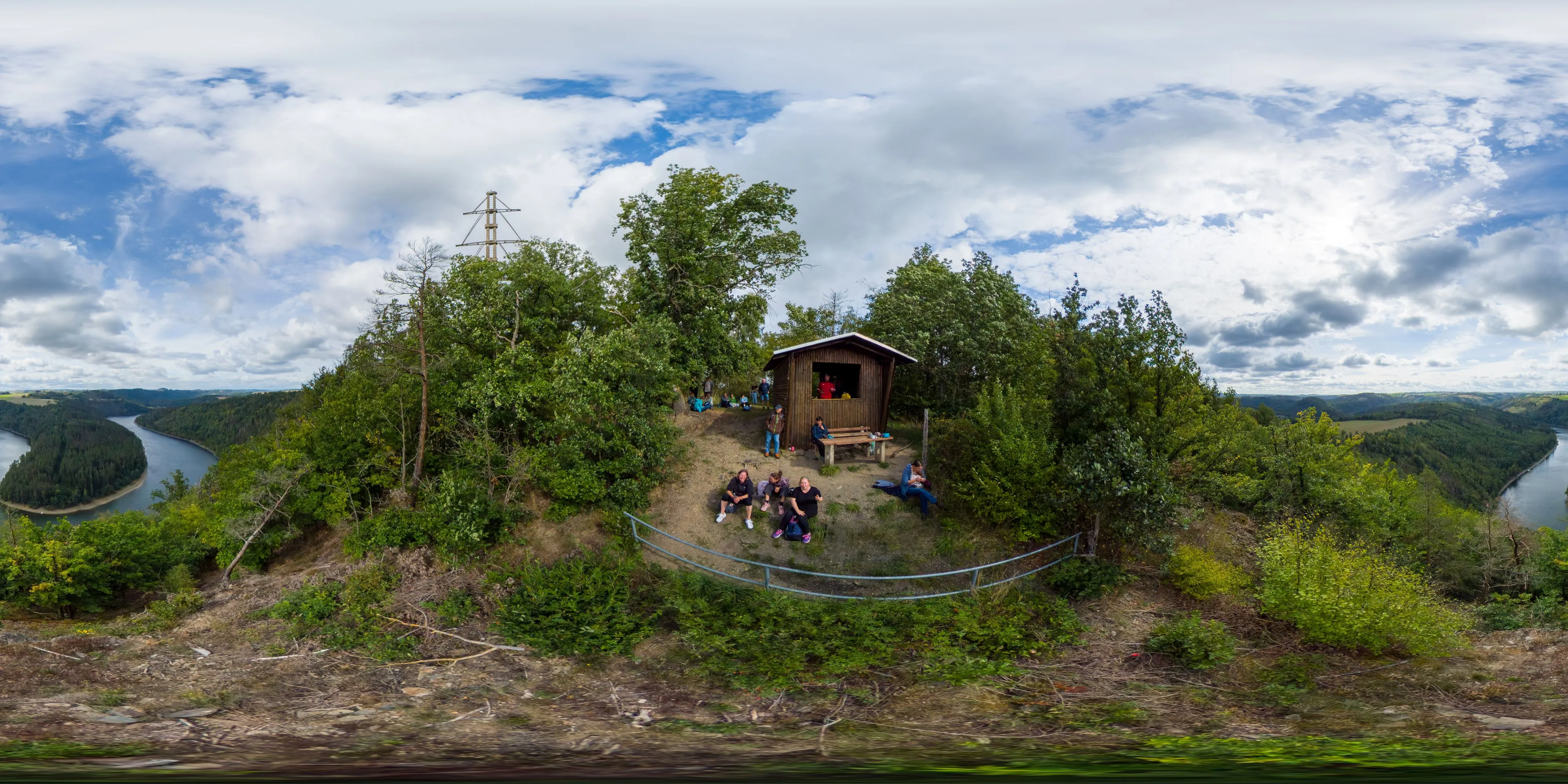 360 Grad Panorama Ansicht: Karl-Rühl-Hütte in Ziegenrück