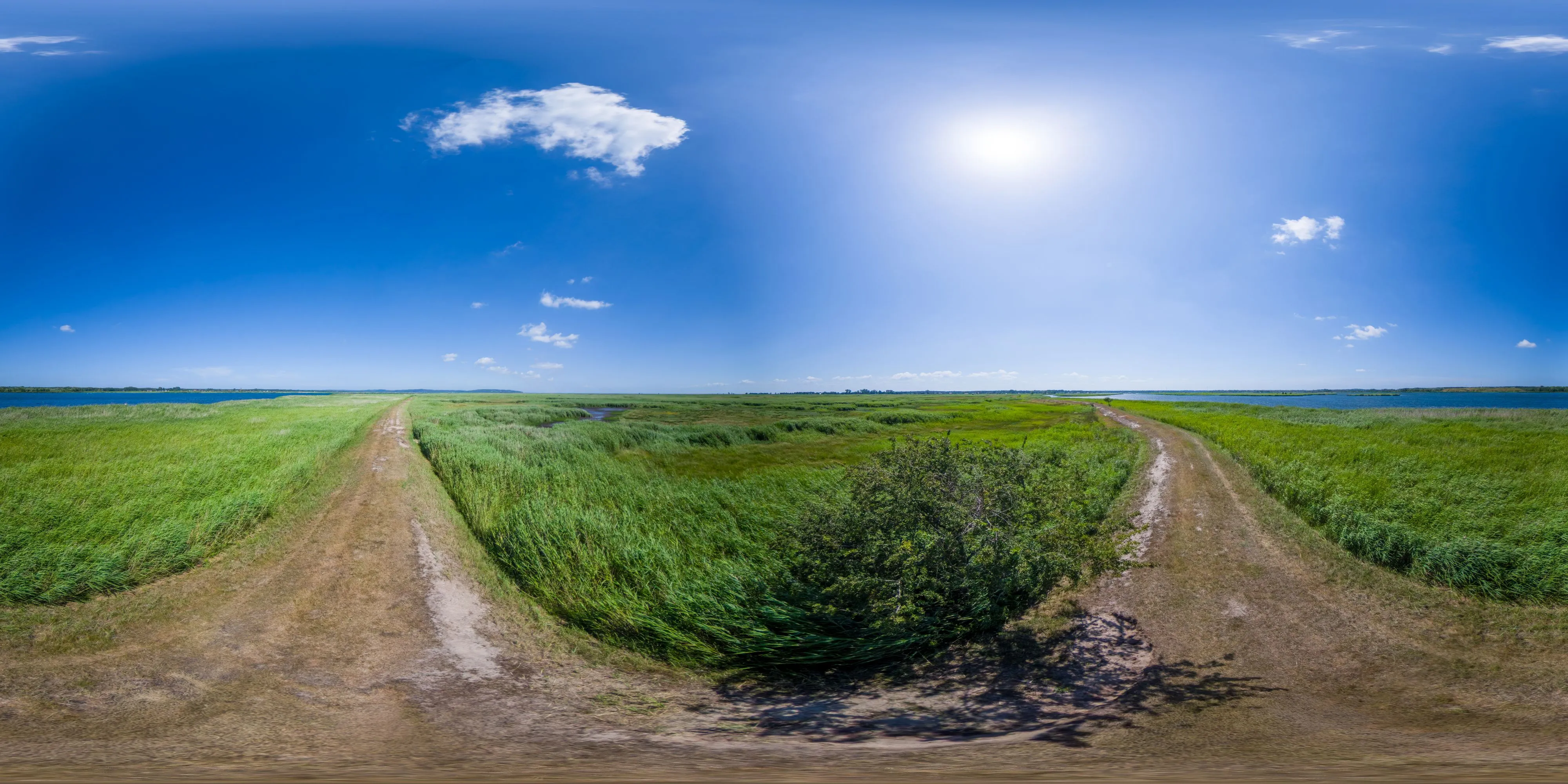 360° Panorama Ansicht: Vogelschutzgebiet Karsiborska Kepa - Kaseburger Hutung