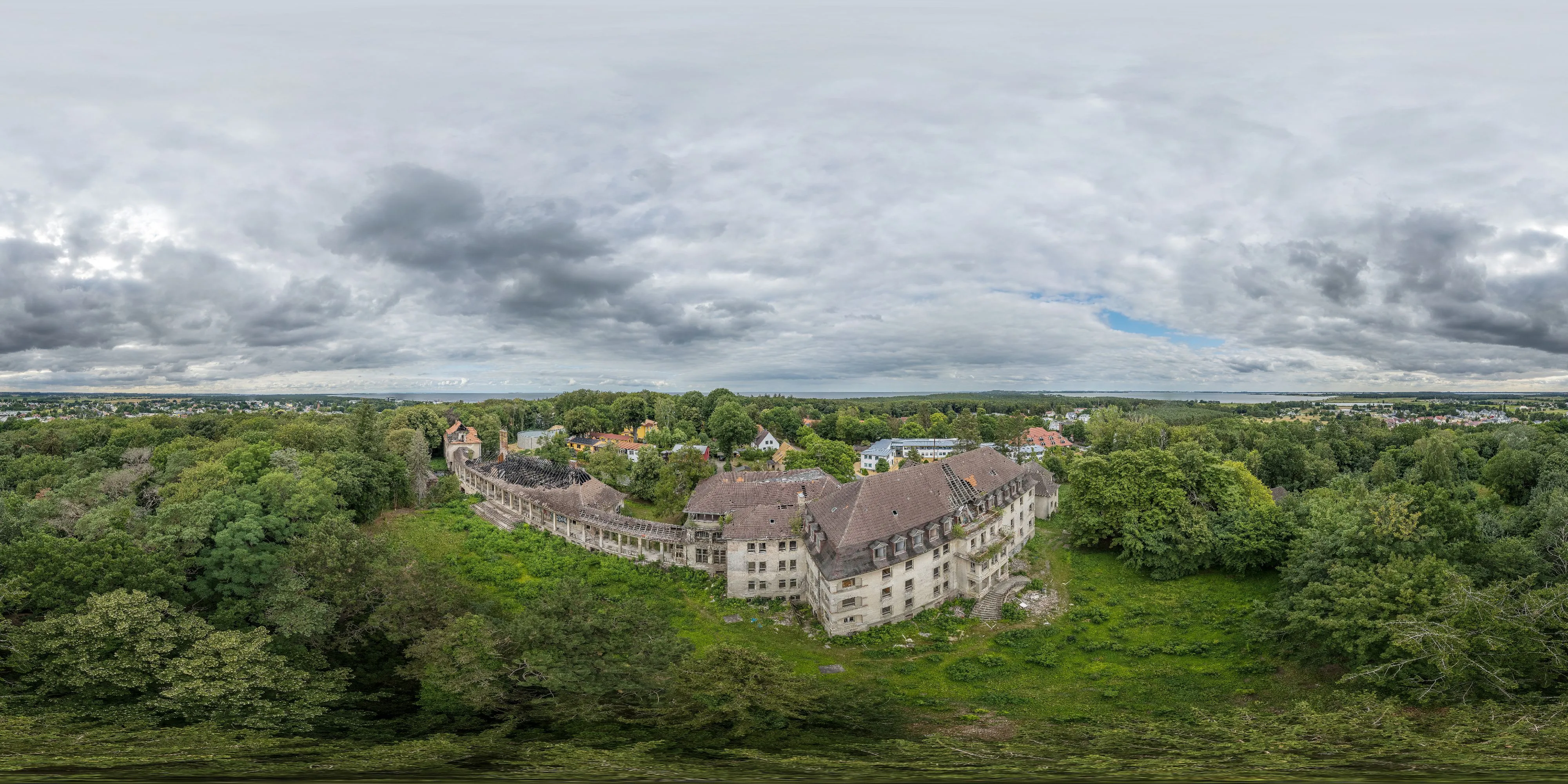 360 Grad Panorama Ansicht: Kindersanatorium Erich Steinfurth in Zinnowitz in Usedom