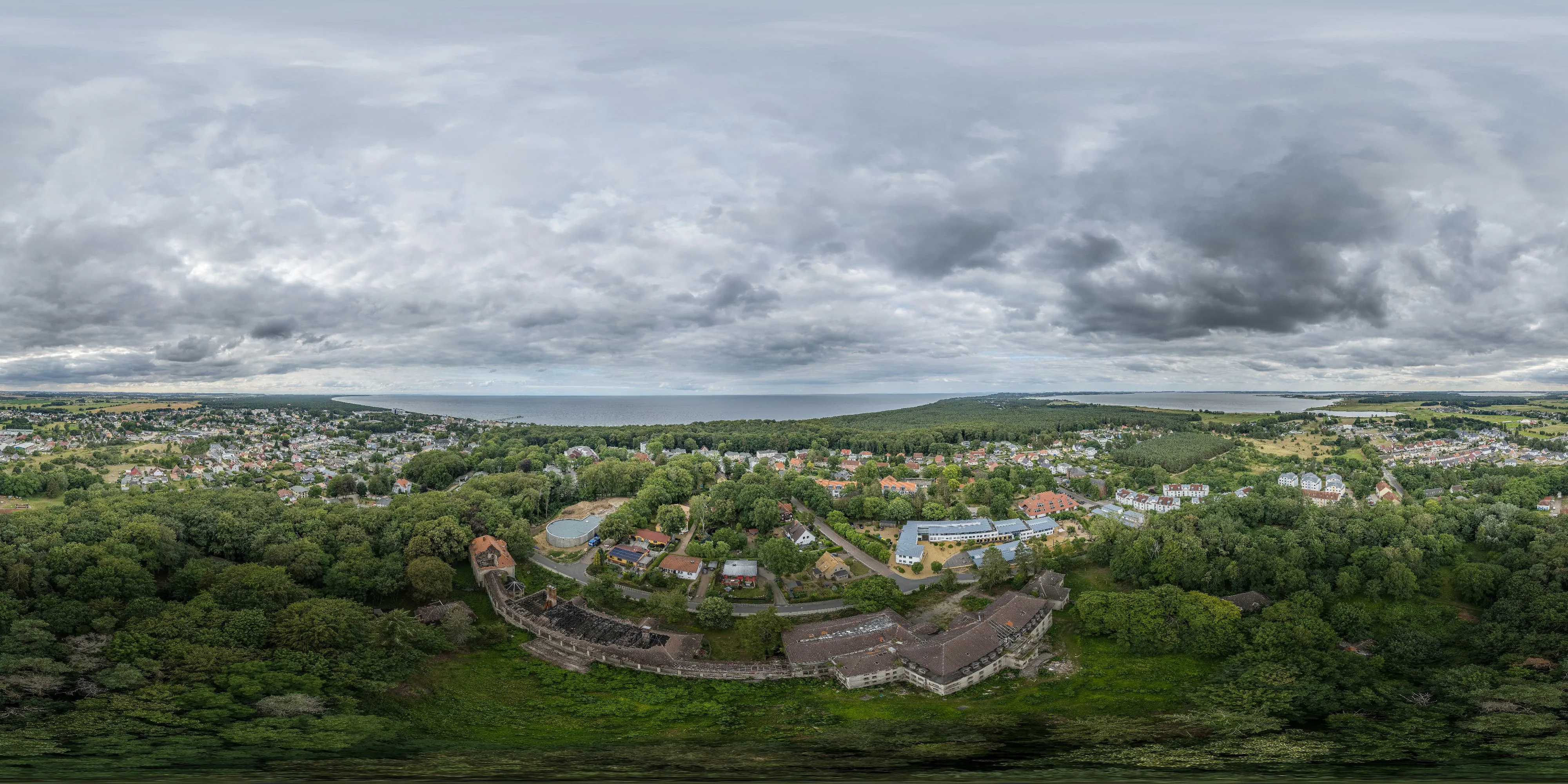 360 Grad Panorama Ansicht: Kindersanatorium Erich Steinfurth in Zinnowitz in Usedom