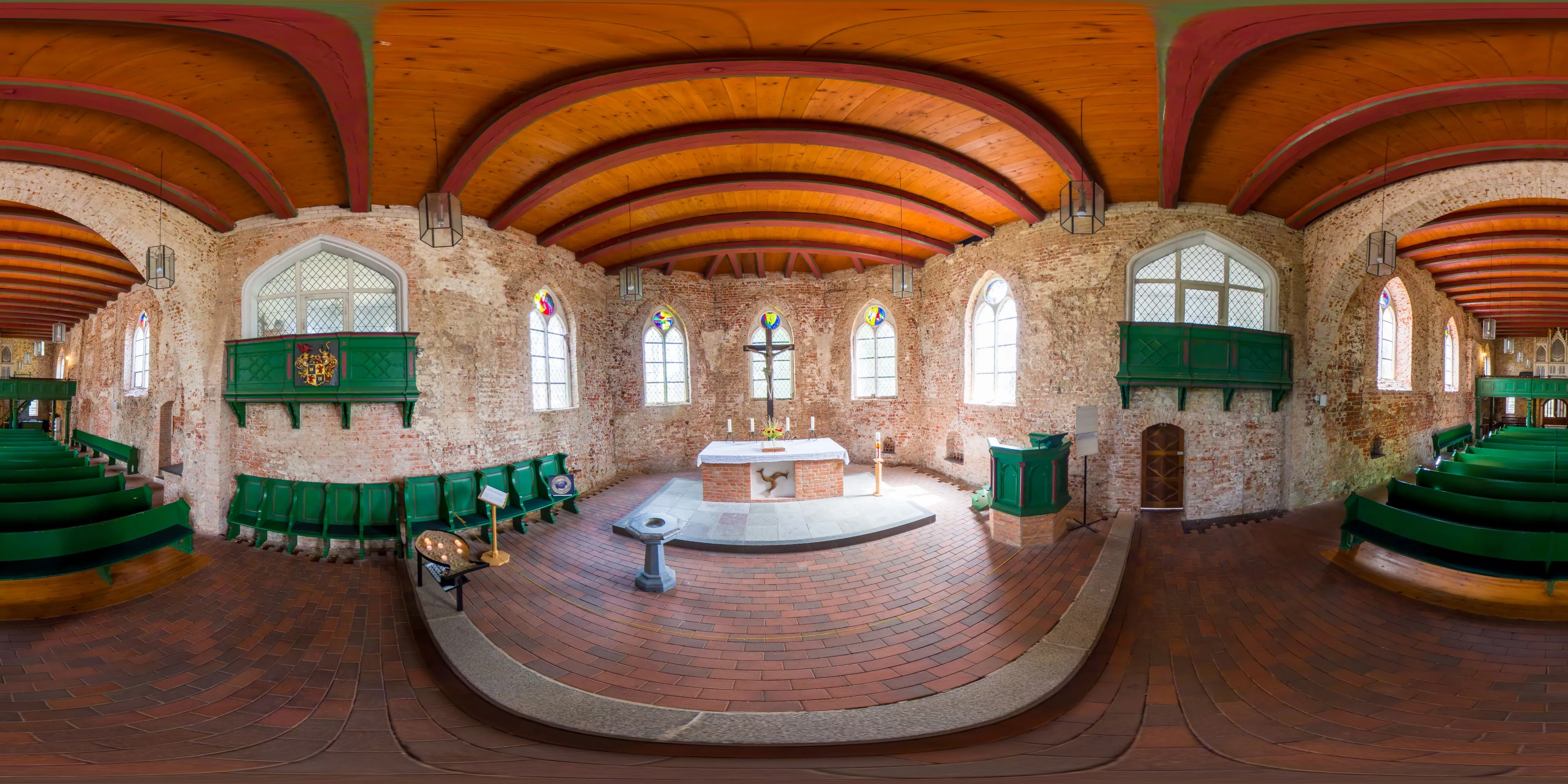360° Panorama Ansicht: Krummin - St.-Michael-Kirche