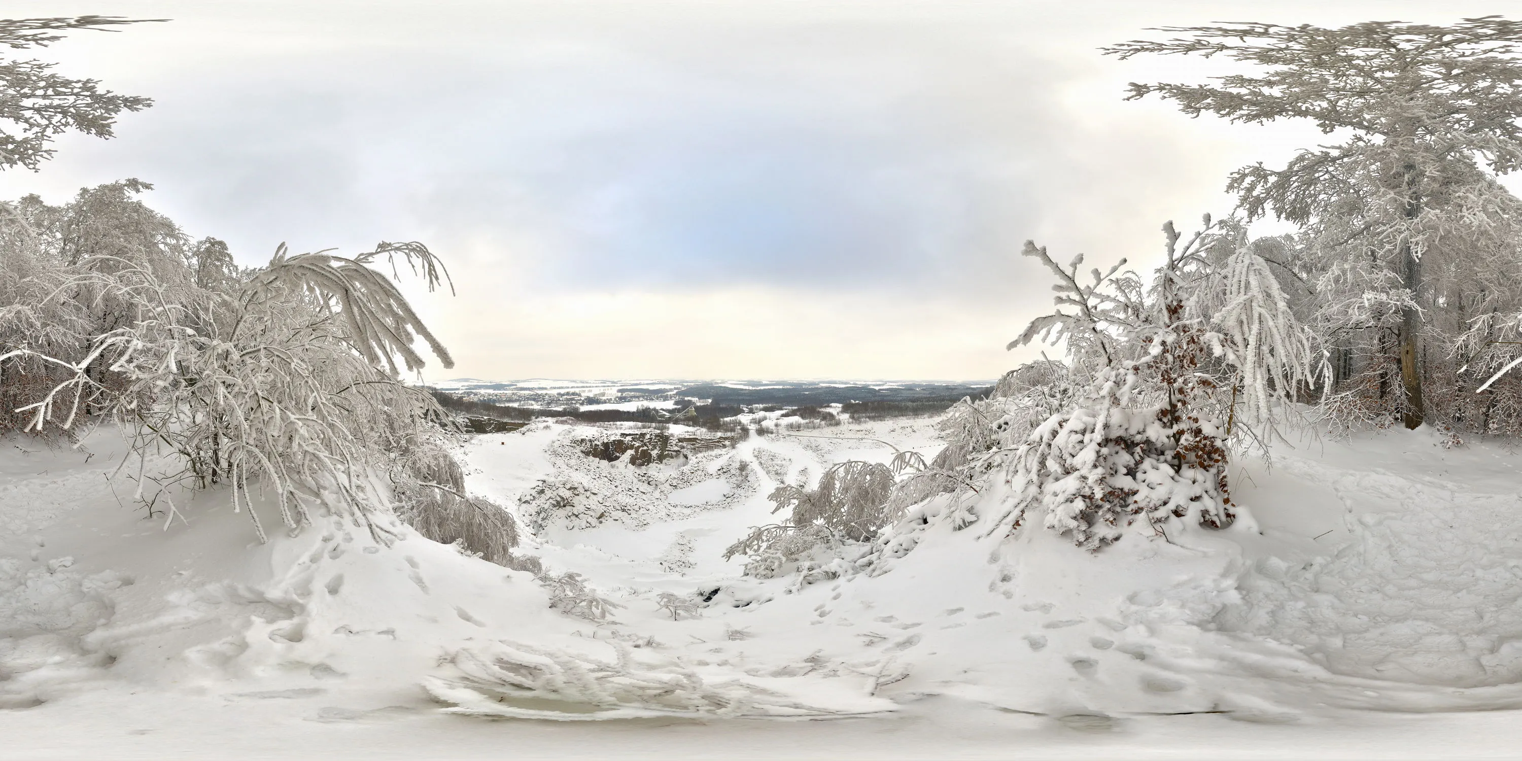 360 Grad Panorama Ansicht: Klosterberg Nord-Ost-Aussicht in Oberlausitz