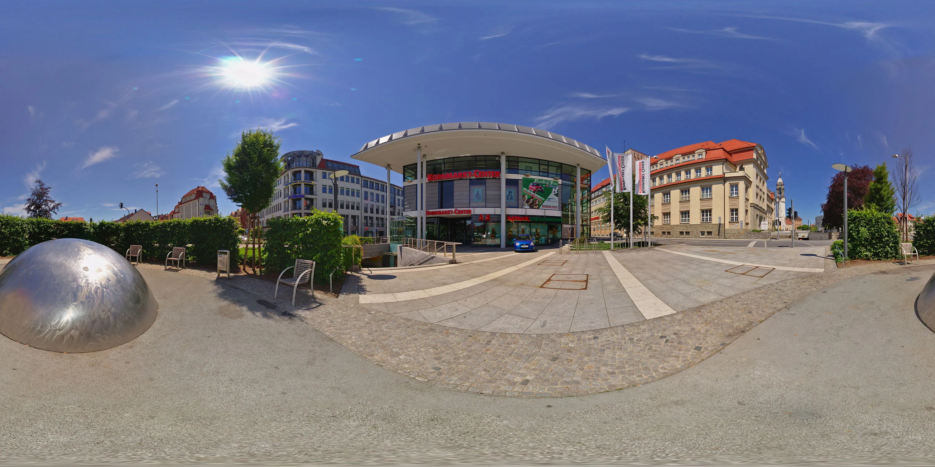 360 Grad Panorama Ansicht: Kornmarktcenter in Frühling 06