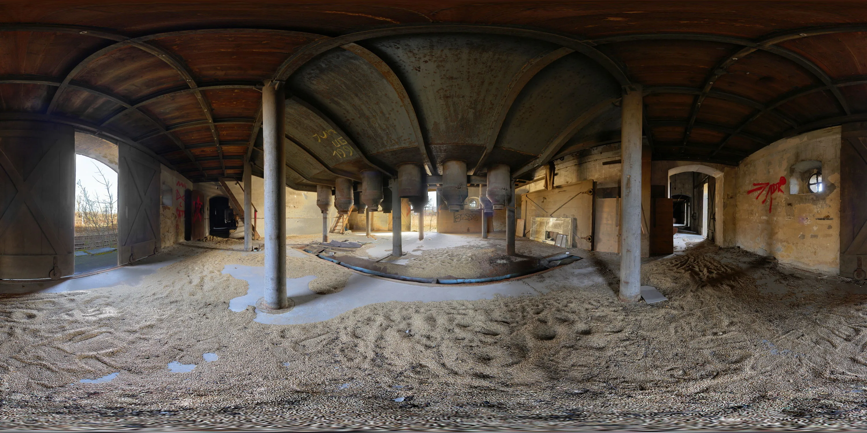 360 Grad Panorama Ansicht: Kornspeicher Dresden in Lost Places - Vergessene Plätze