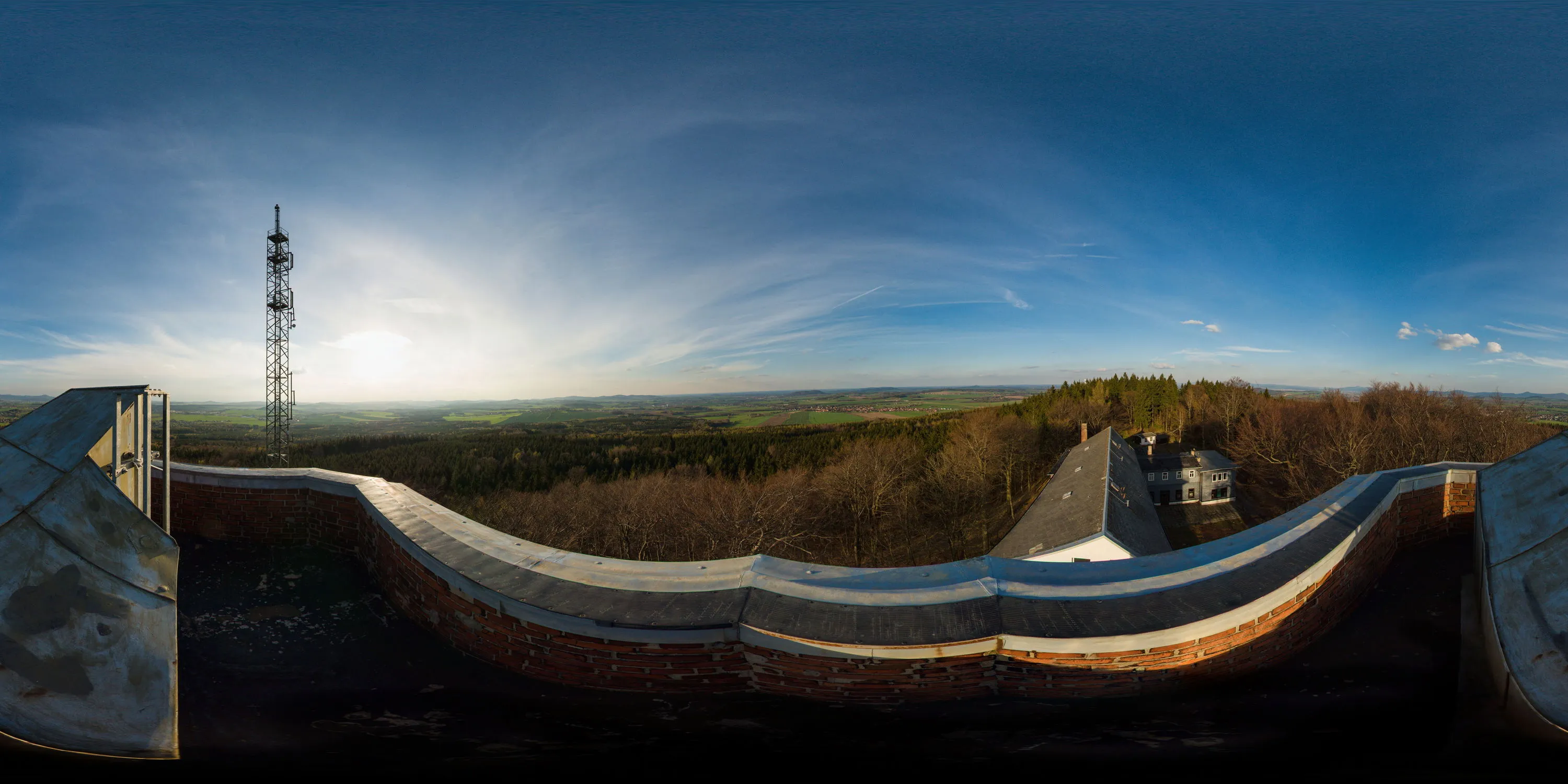 360 Grad Panorama Ansicht: Kottmar - Aussicht vom Turm 1 in Oberlausitz