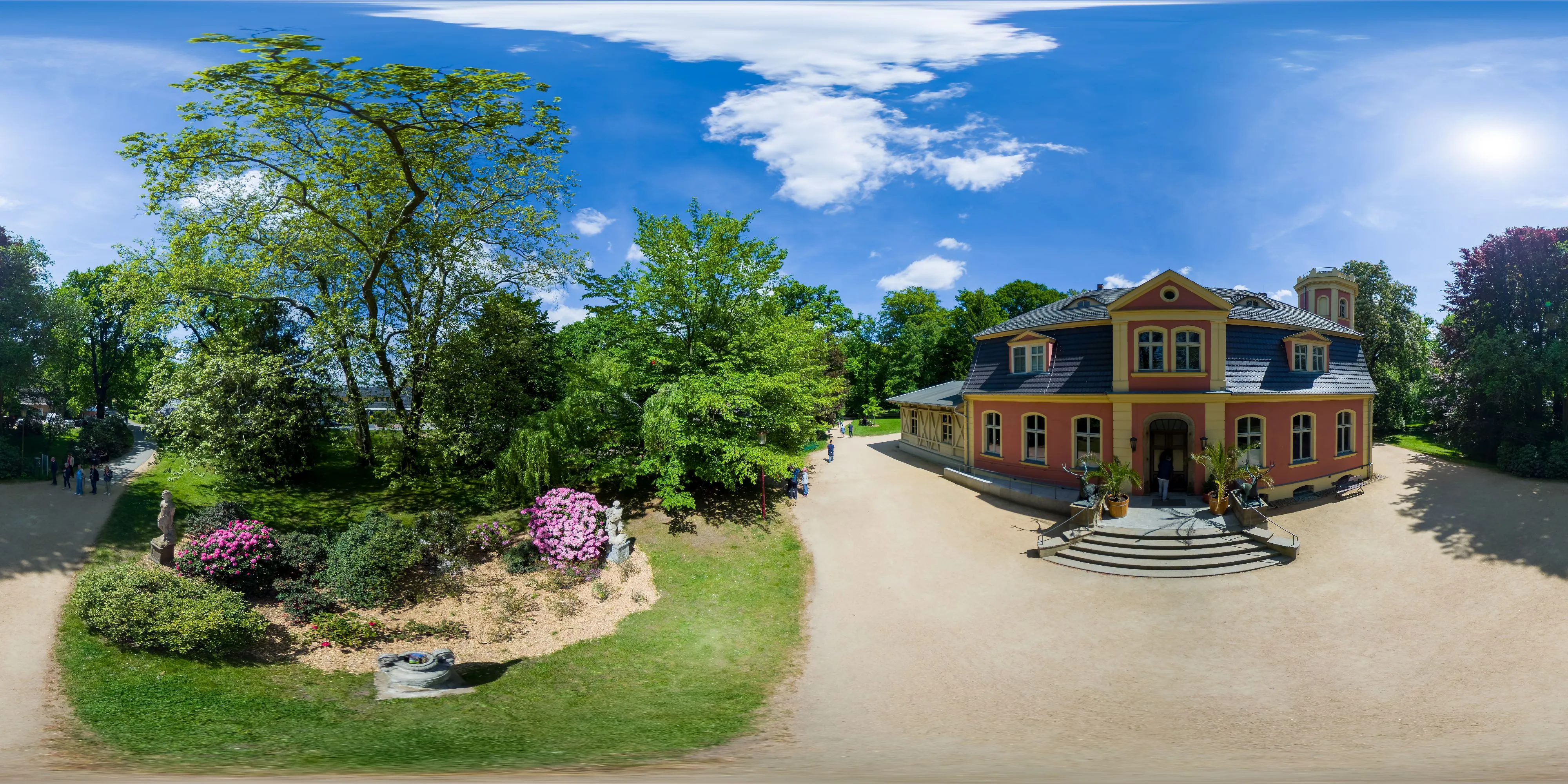 360° Panorama Ansicht: Altes Schloss Kromlau - Ostansicht
