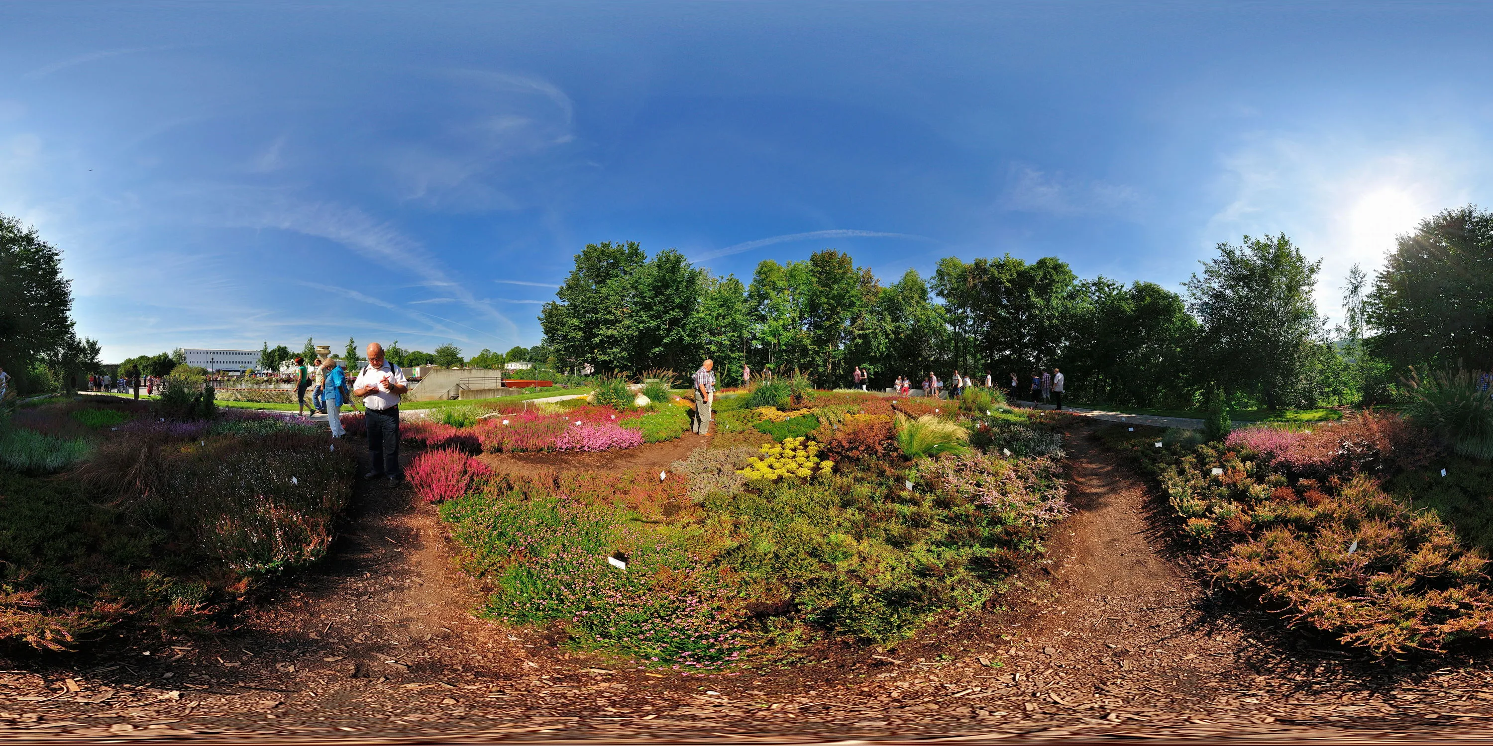 360 Grad Panorama Ansicht: Der Heidegarten in 6. Sächsische Landesgartenschau in Löbau