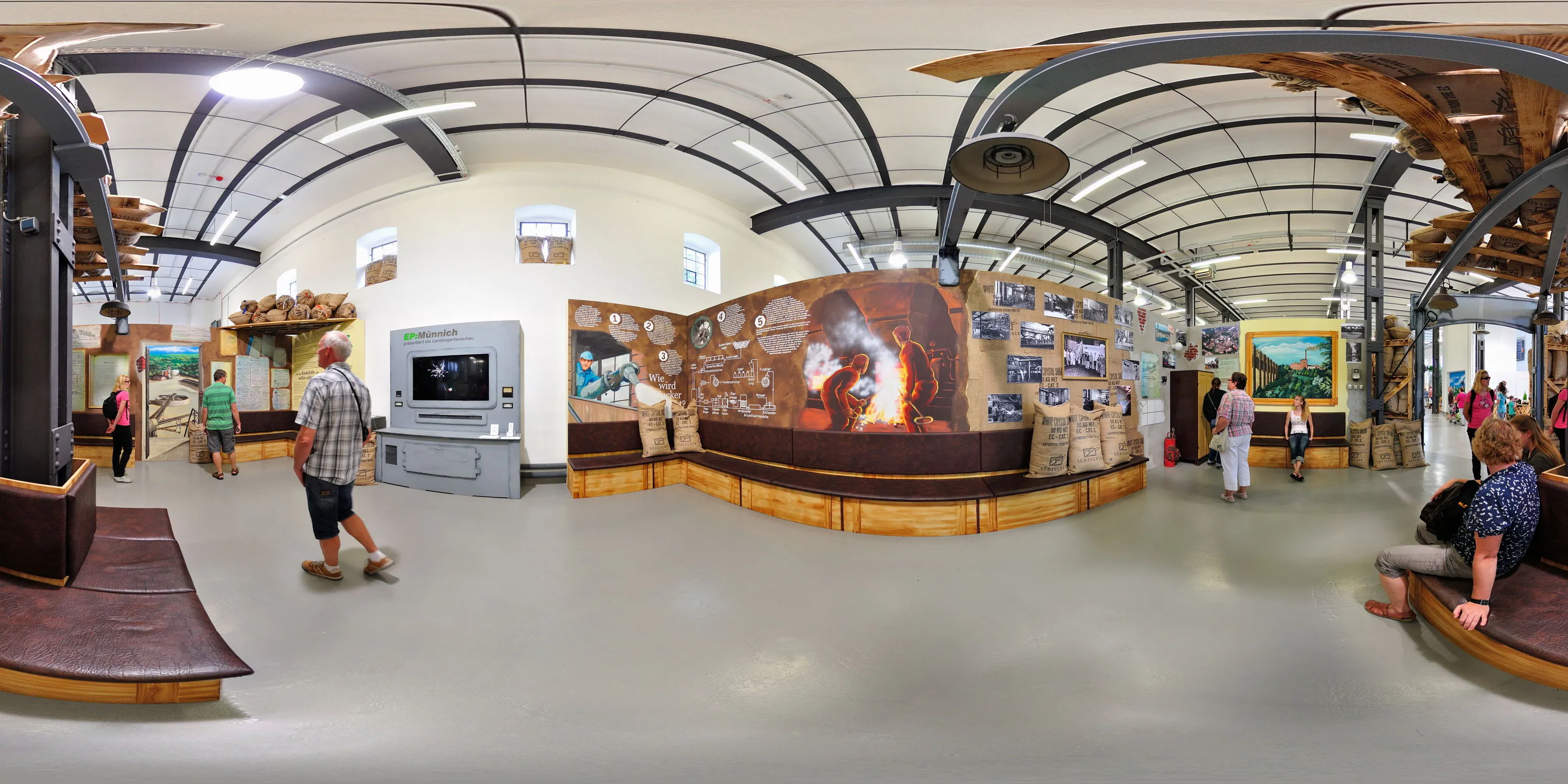 360 Grad Panorama Ansicht: Ausstellung Zuckerfabrik Löbau in 6. Sächsische Landesgartenschau in Löbau