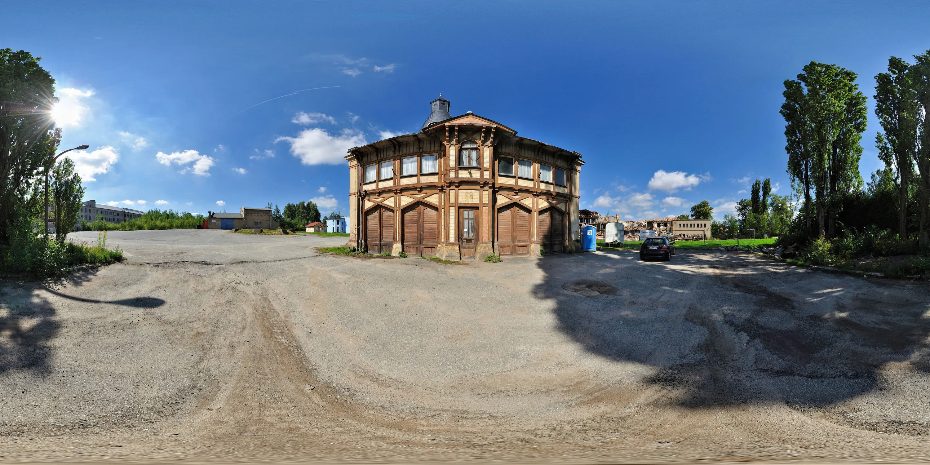 360 Grad Panorama Ansicht: ehem. Werksfeuerwehr in Lautex Werk