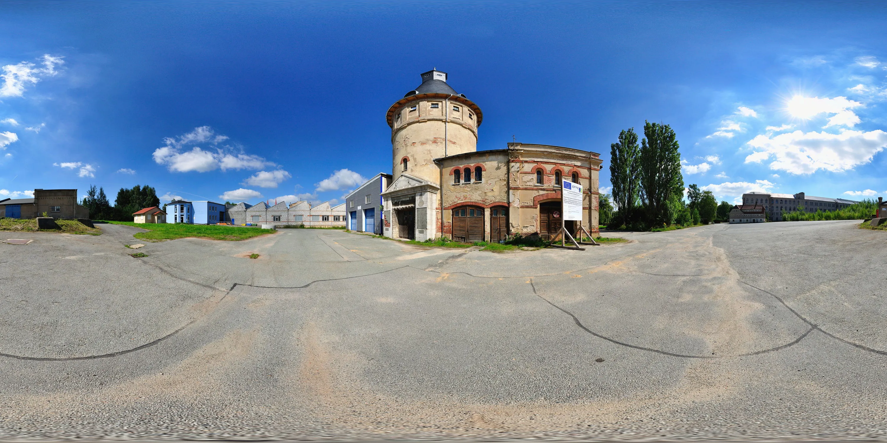 360 Grad Panorama Ansicht: Wasserturm in Lautex Werk
