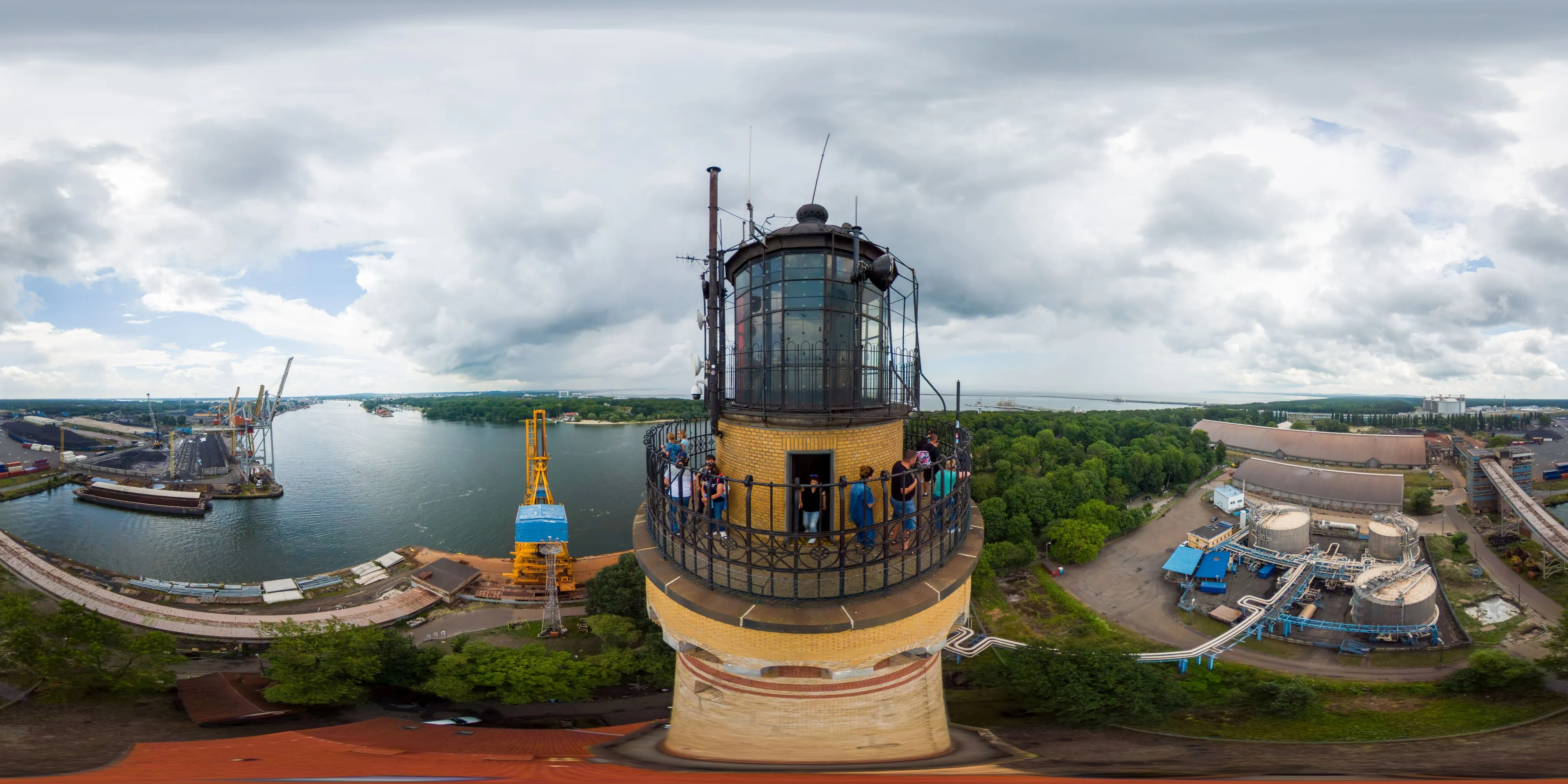360° Panorama Ansicht: Aussicht vom Leutturm Swinemünde/ Latarnia Morska
