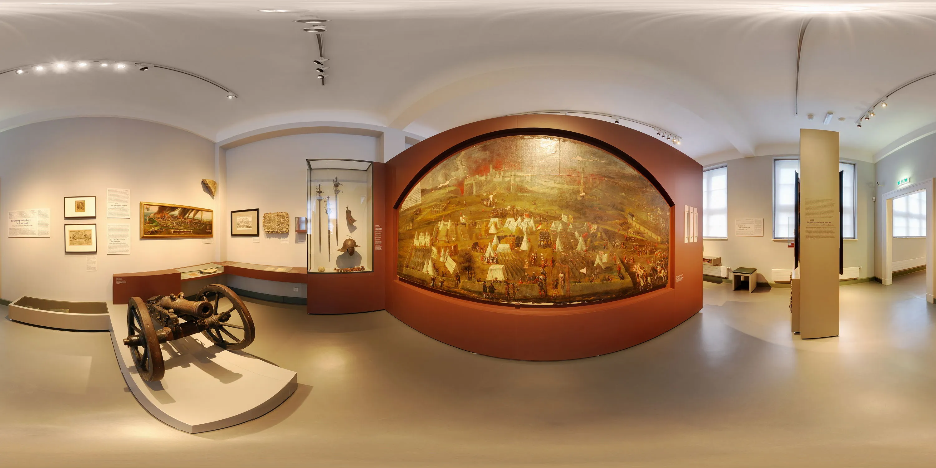 360 Grad Panorama Ansicht: 30 jähriger Krieg in Museum Bautzen