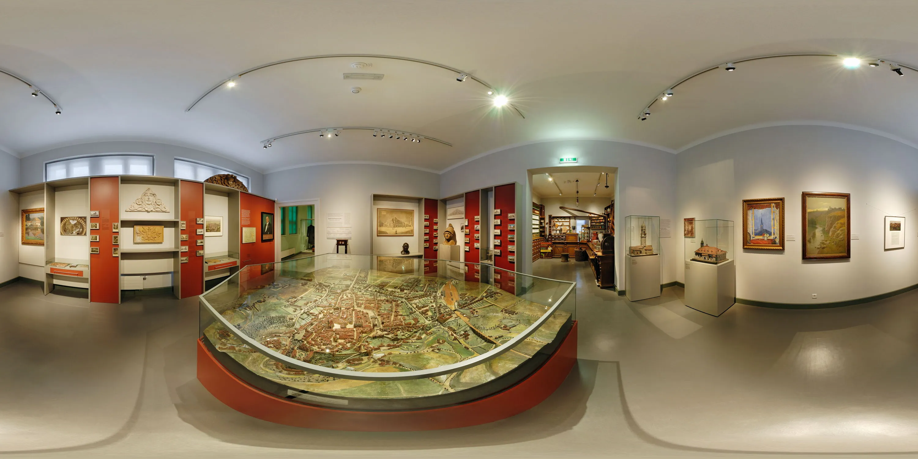360 Grad Panorama Ansicht: Stadtmodell in Museum Bautzen