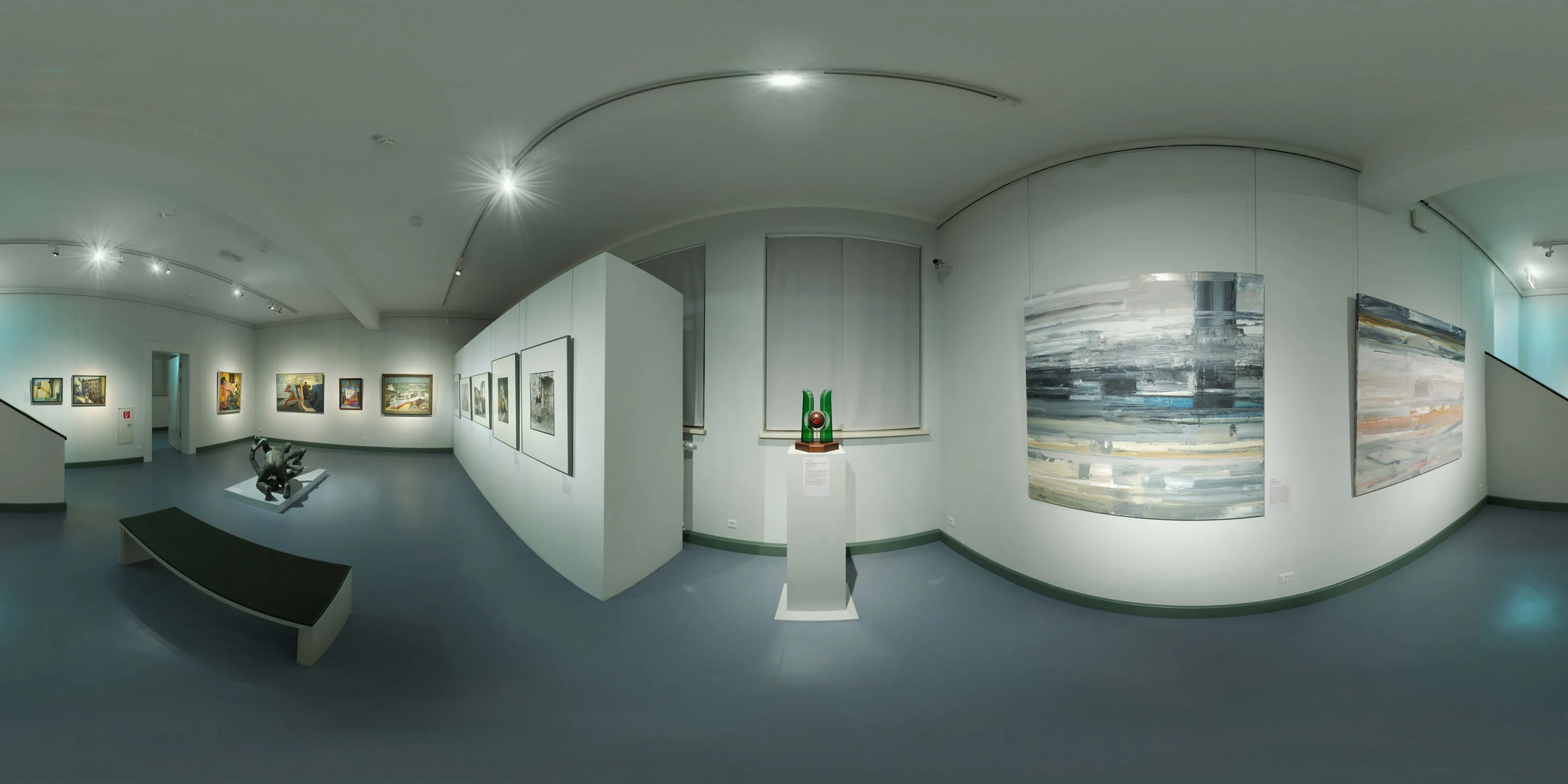 360 Grad Panorama Ansicht: Zeitgenössische Kunst, Harald Metzkes, Richard Wilhelm in Museum Bautzen