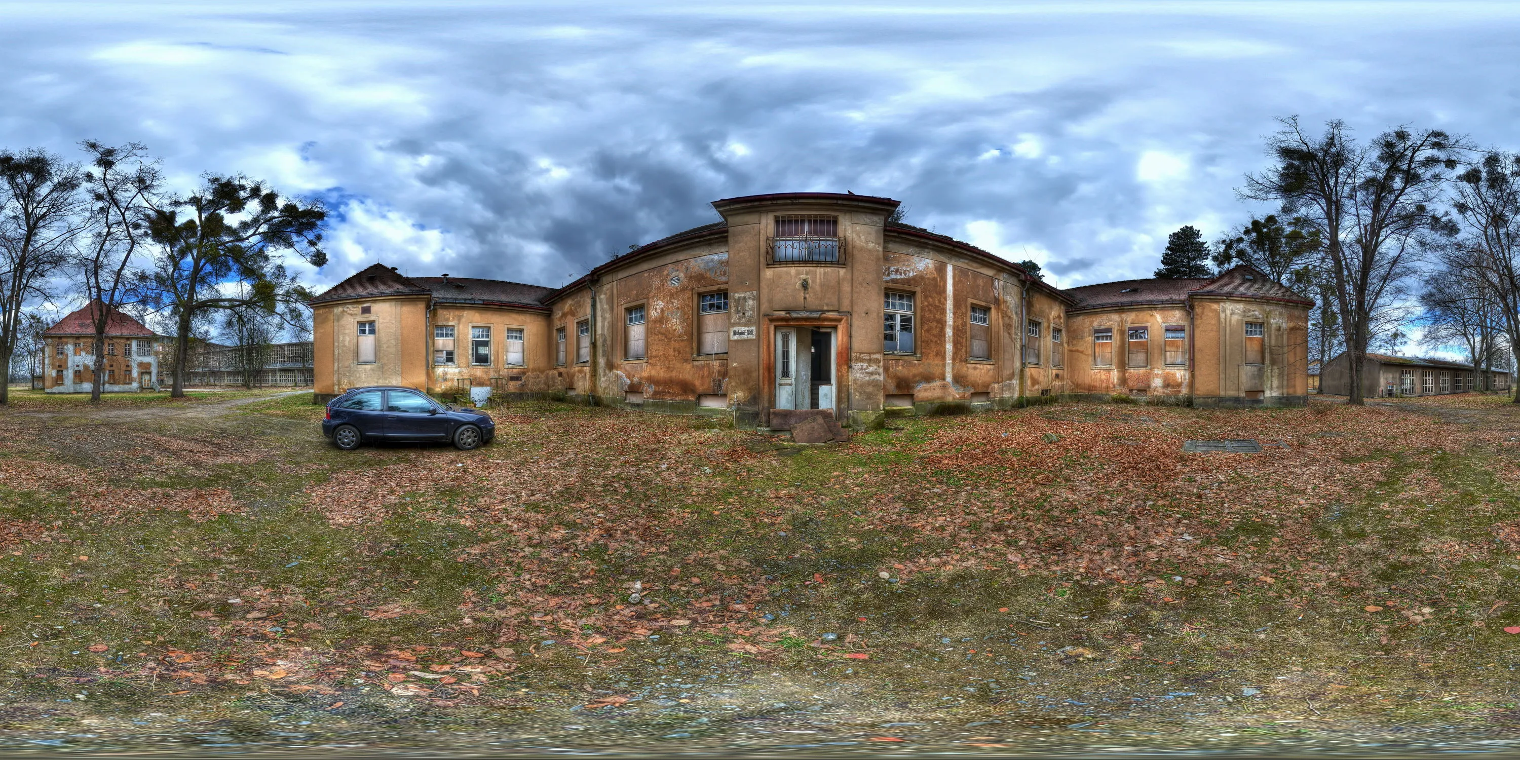 360 Grad Panorama Ansicht: Malariaabteilung in Wehrmachtslazarett Pirna-Sonnenstein