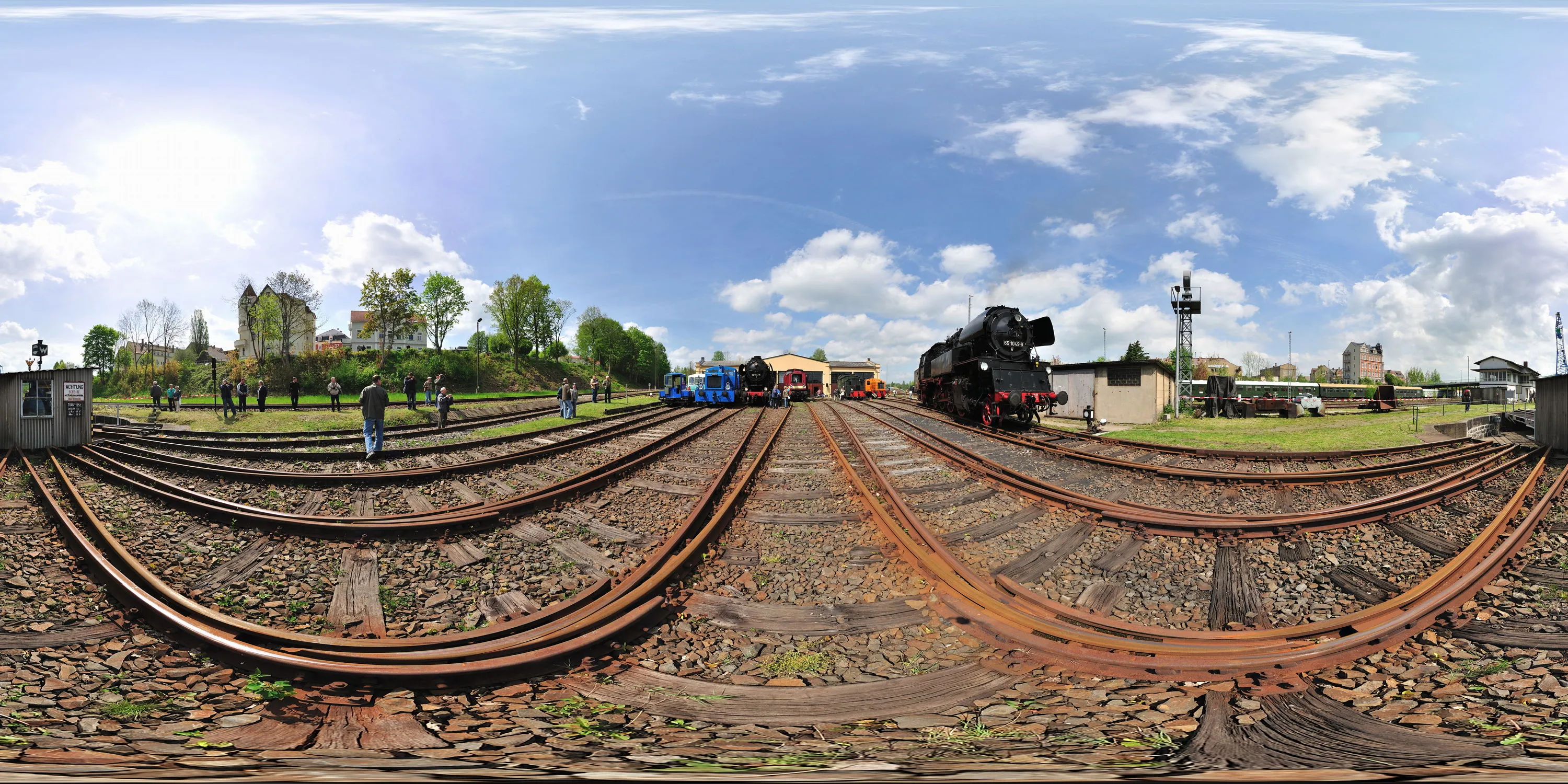 360 Grad Panorama Ansicht: Drehschwenkscheibe in Maschinenhaustage 2010