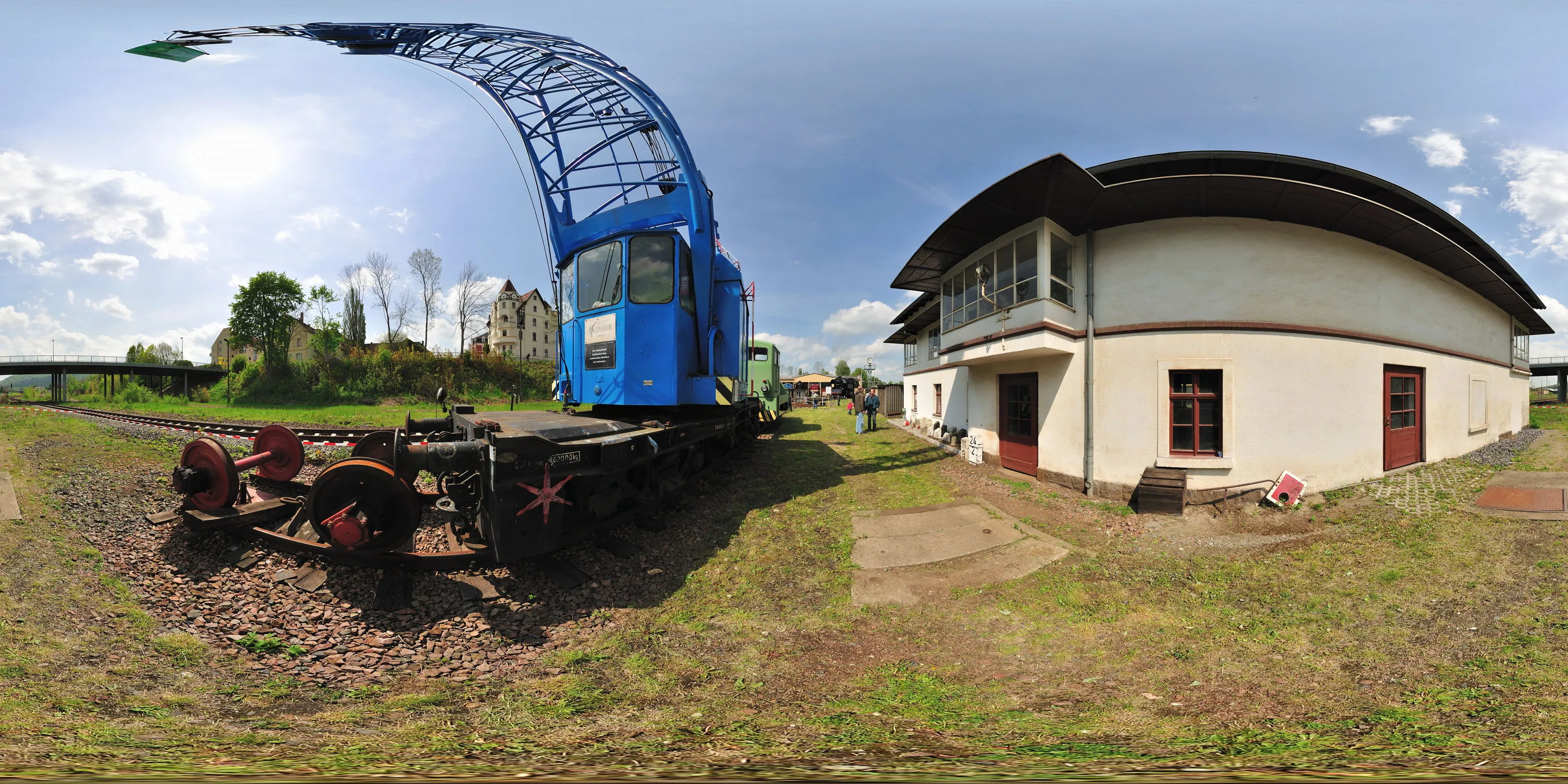 360 Grad Panorama Ansicht: Schienenkran in Maschinenhaustage 2010