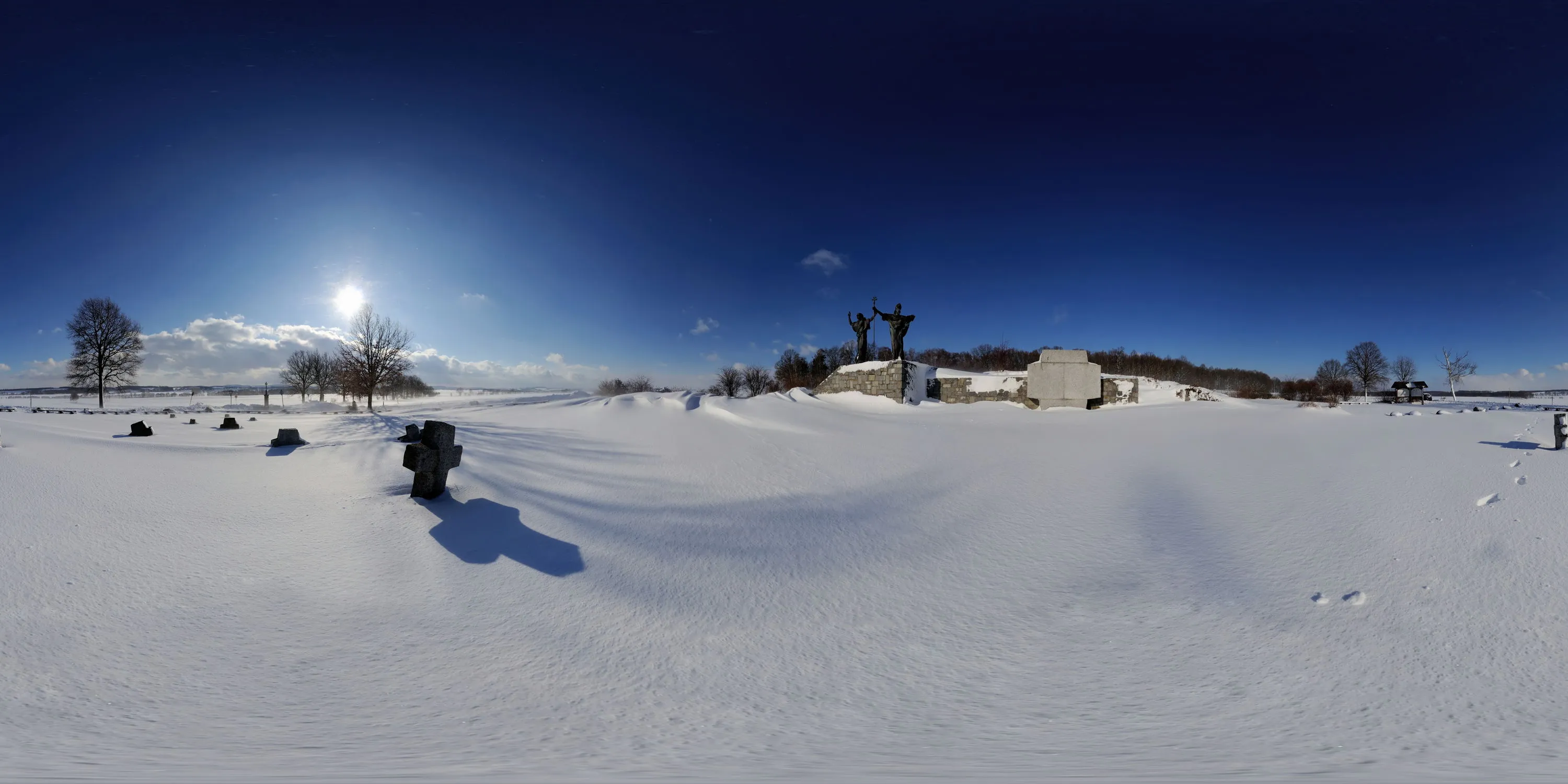 360 Grad Panorama Ansicht: Milleniumdenkmal Winter in Oberlausitz