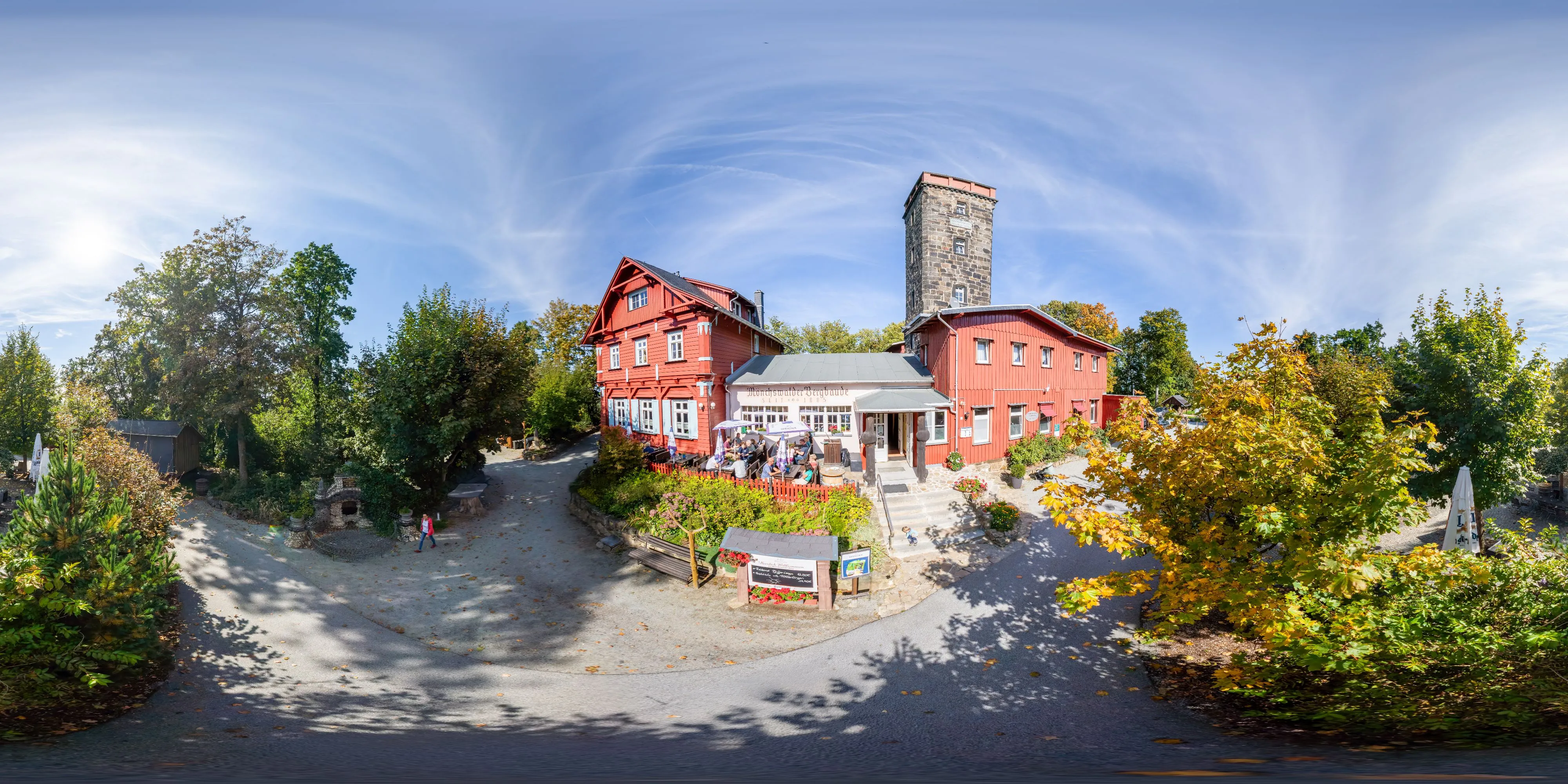 360° Panorama Ansicht: Mönchswalder Bergbaude - Südansicht
