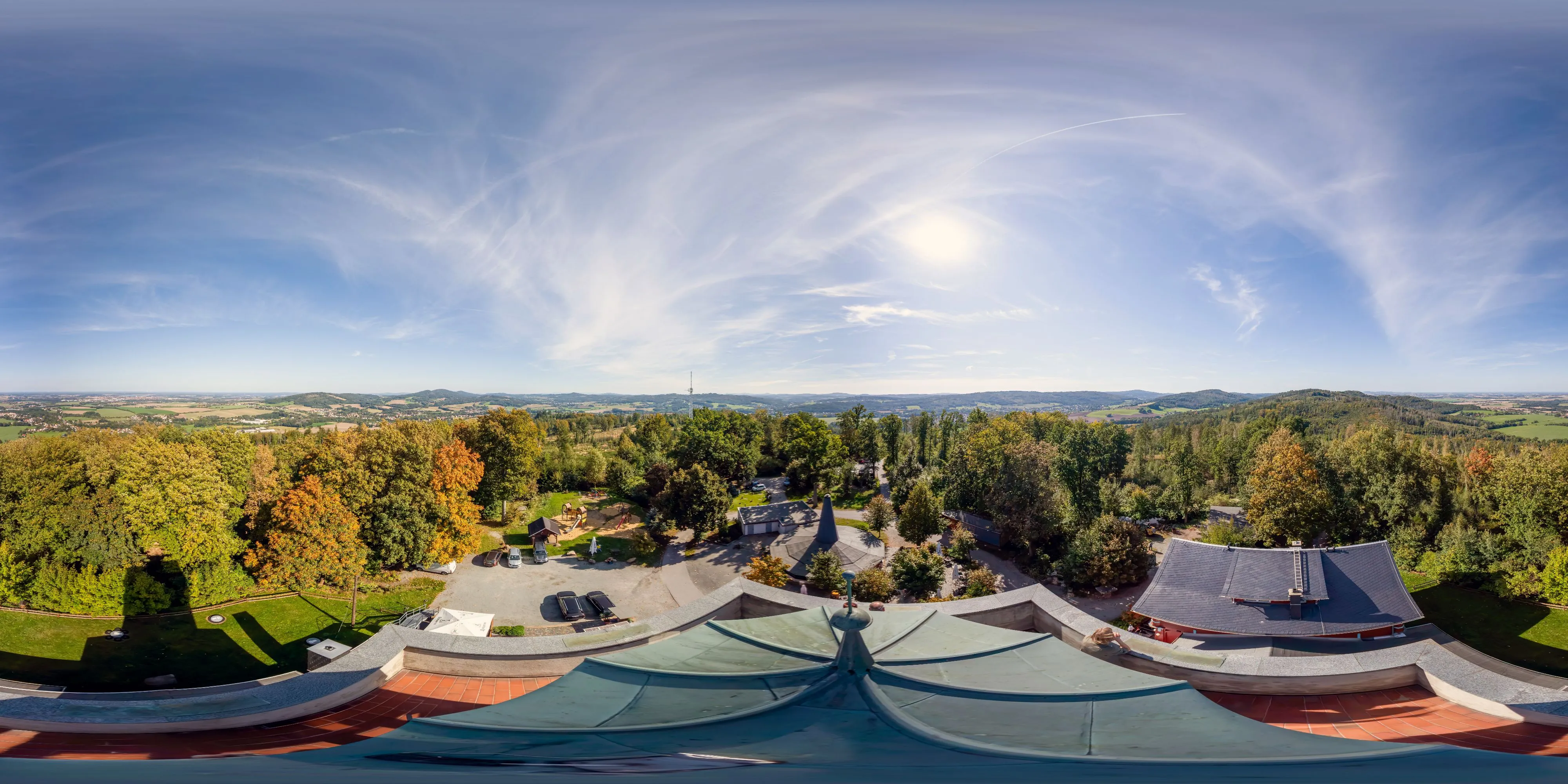 360° Panorama Ansicht: Mönchswalder Bergbaude - Aussichtsturm