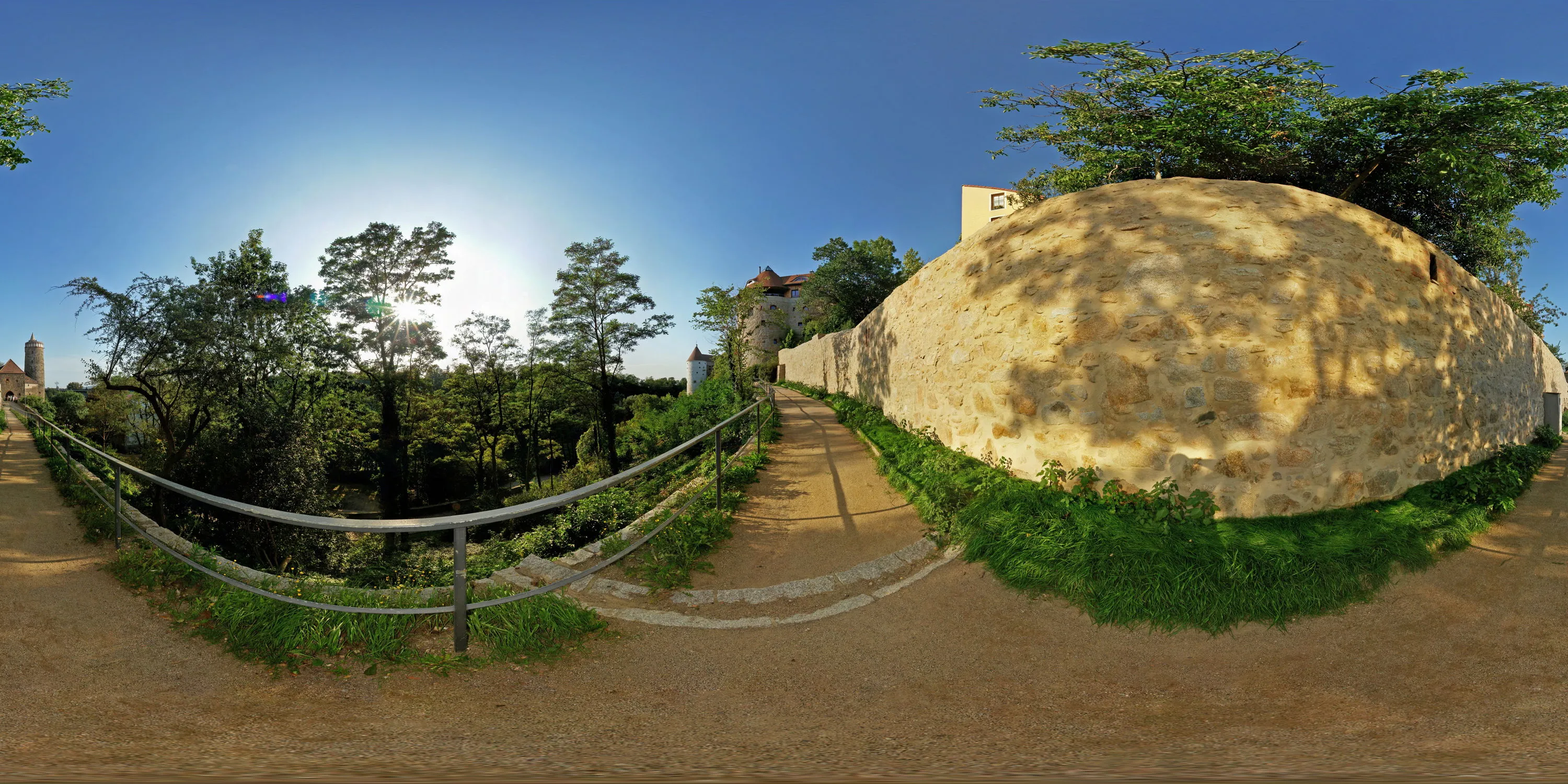 360 Grad Panorama Ansicht: Mühlbastei in Sommer 06