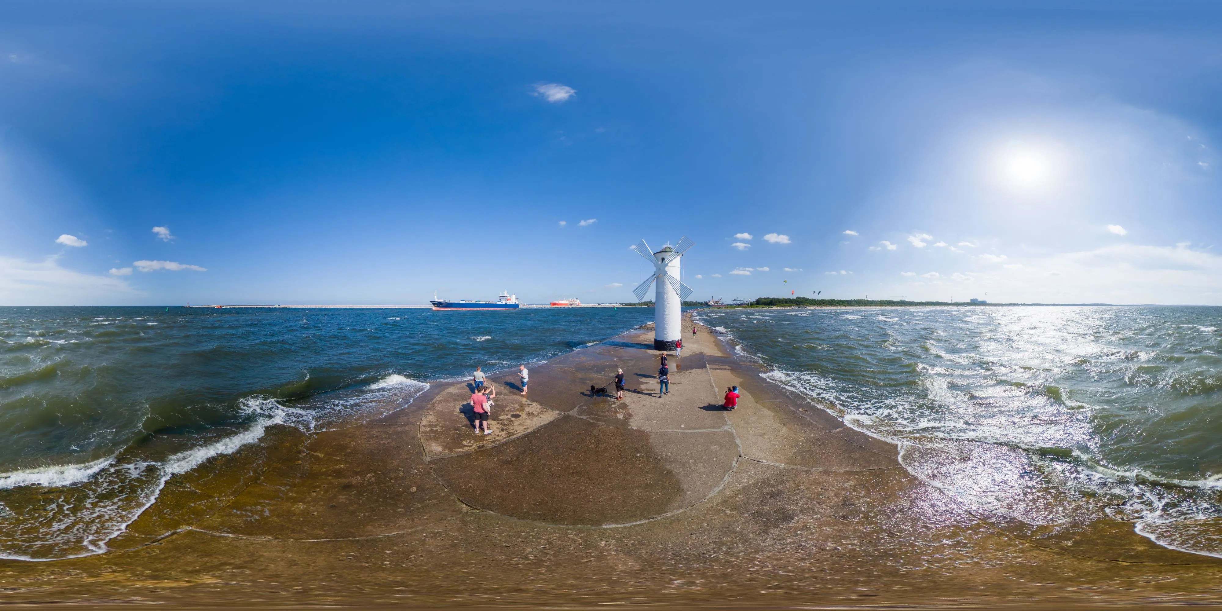 360° Panorama Ansicht: Swinemünde - Mühlenbake