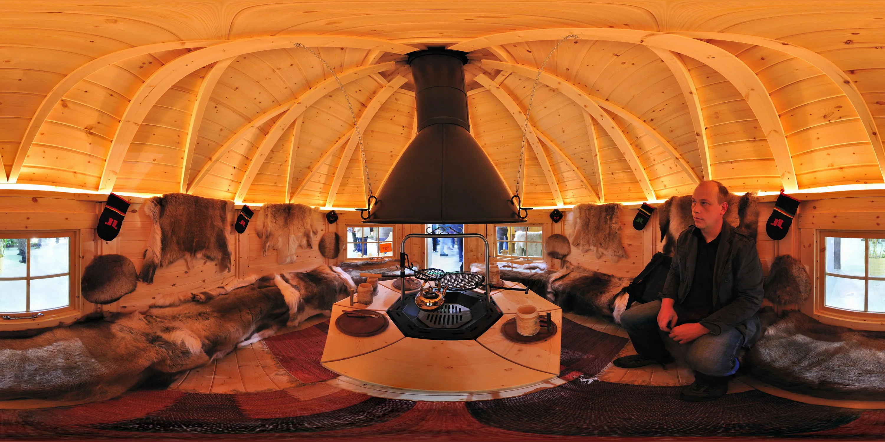 360 Grad Panorama Ansicht: Grillhütte in Dresdner Ostern und Internationale Orchideen-Welt 2010