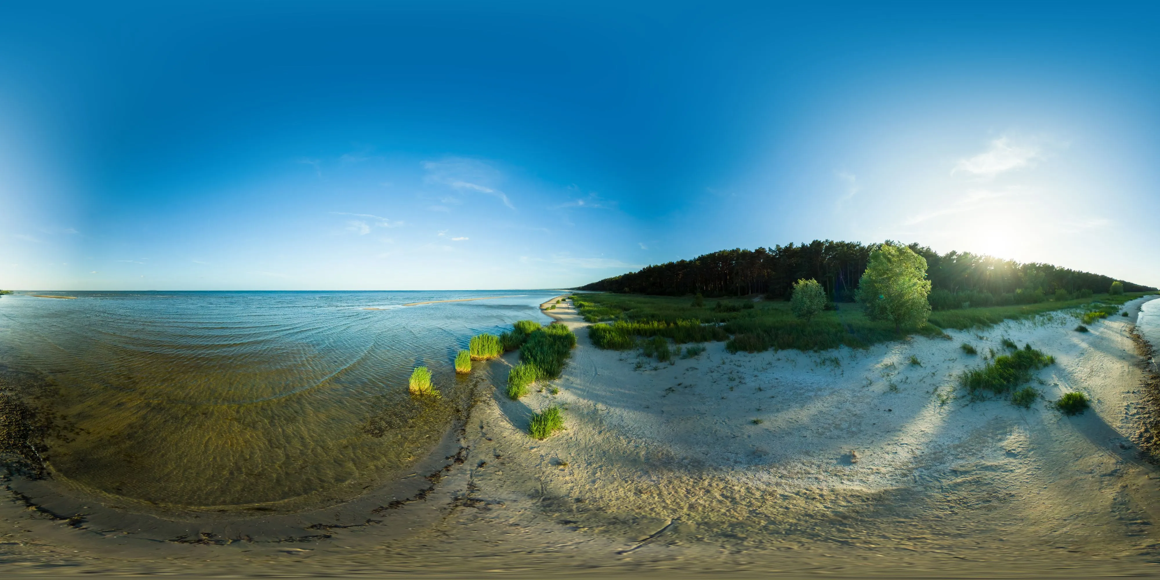 360 Grad Panorama Ansicht: Strand von Peenemünde in Insel Usedom
