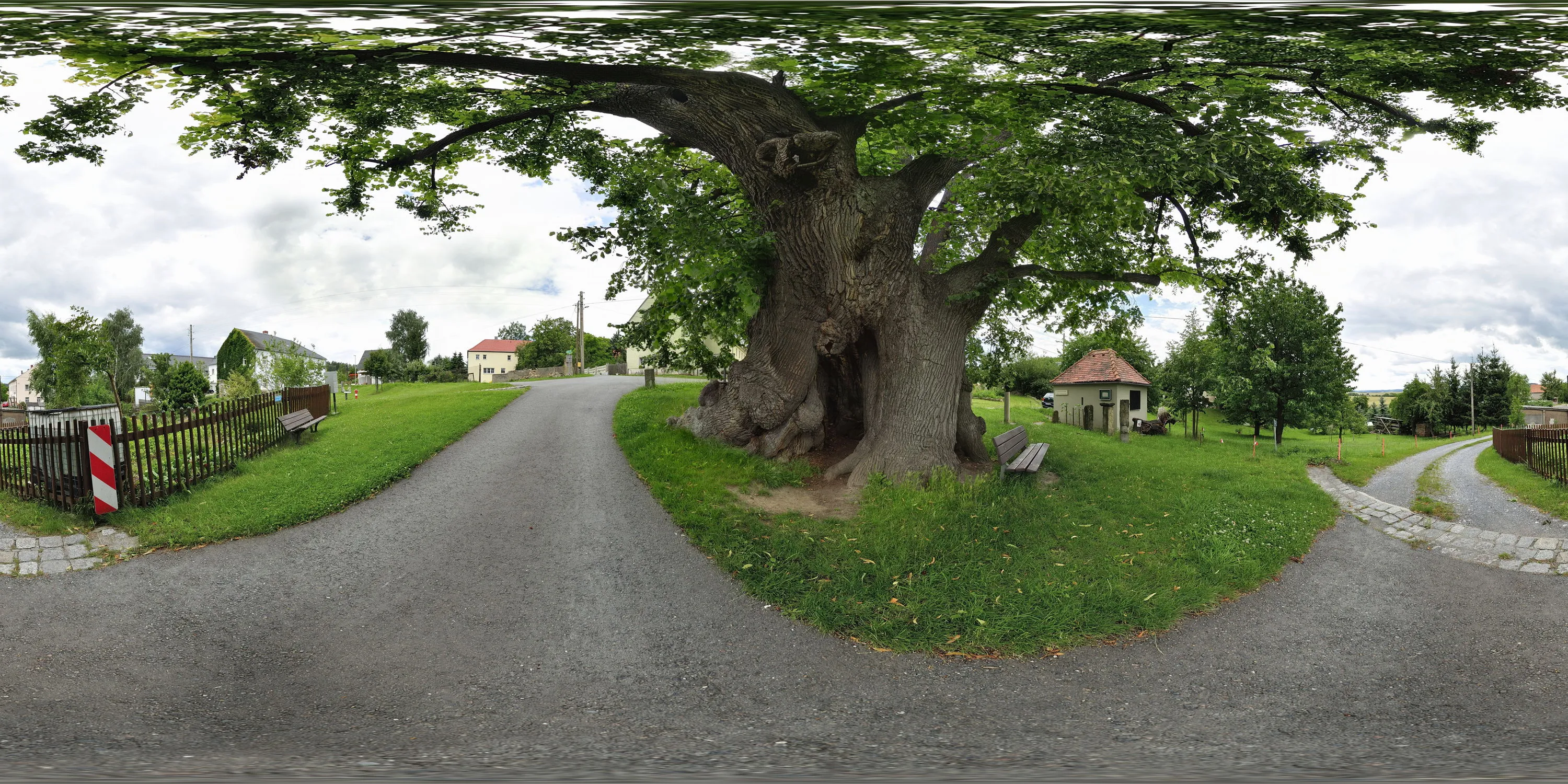 360 Grad Panorama Ansicht: Schmorsdorfer Linde in Sachsen