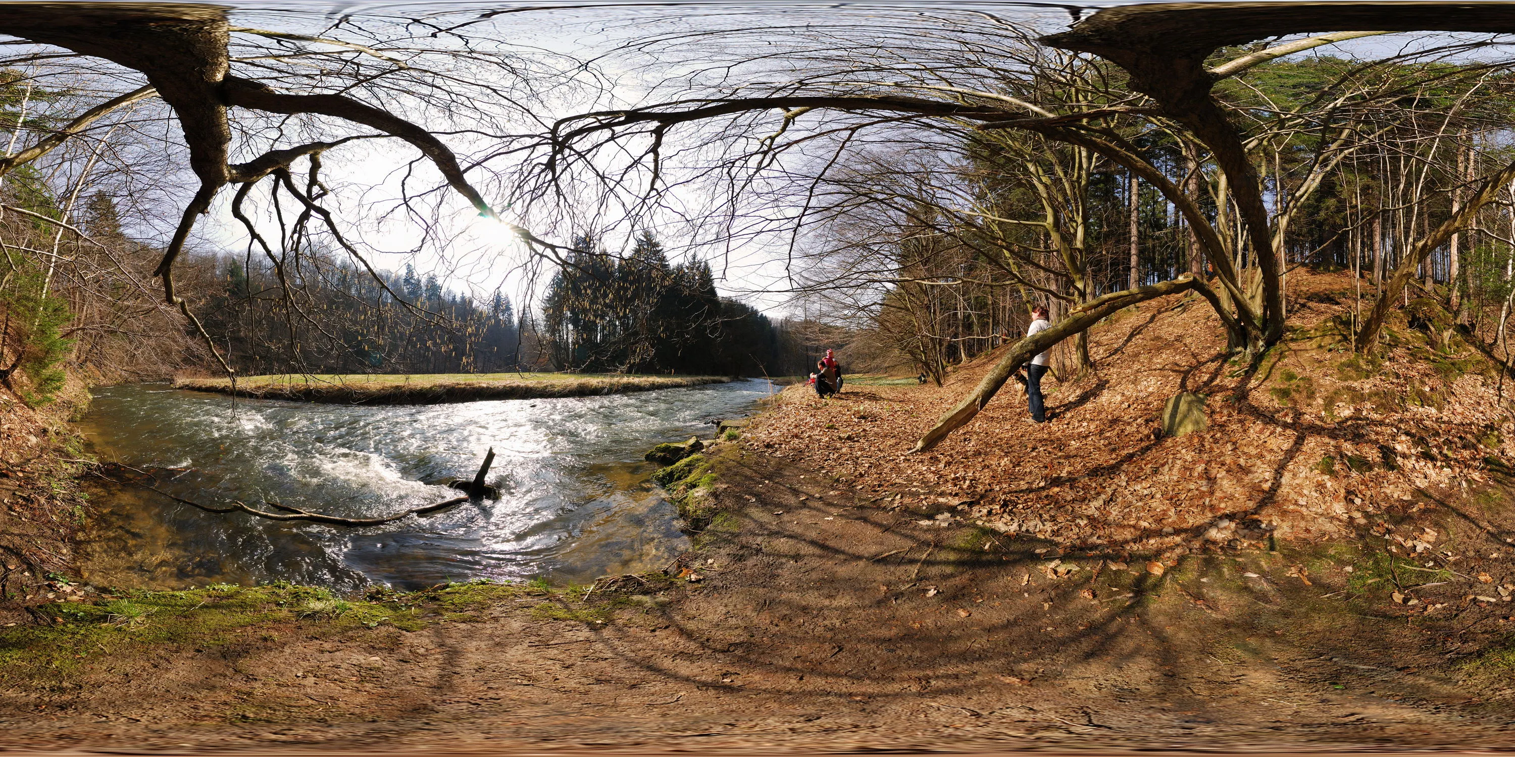 360 Grad Panorama Ansicht: Polenztal in Sächsische Schweiz