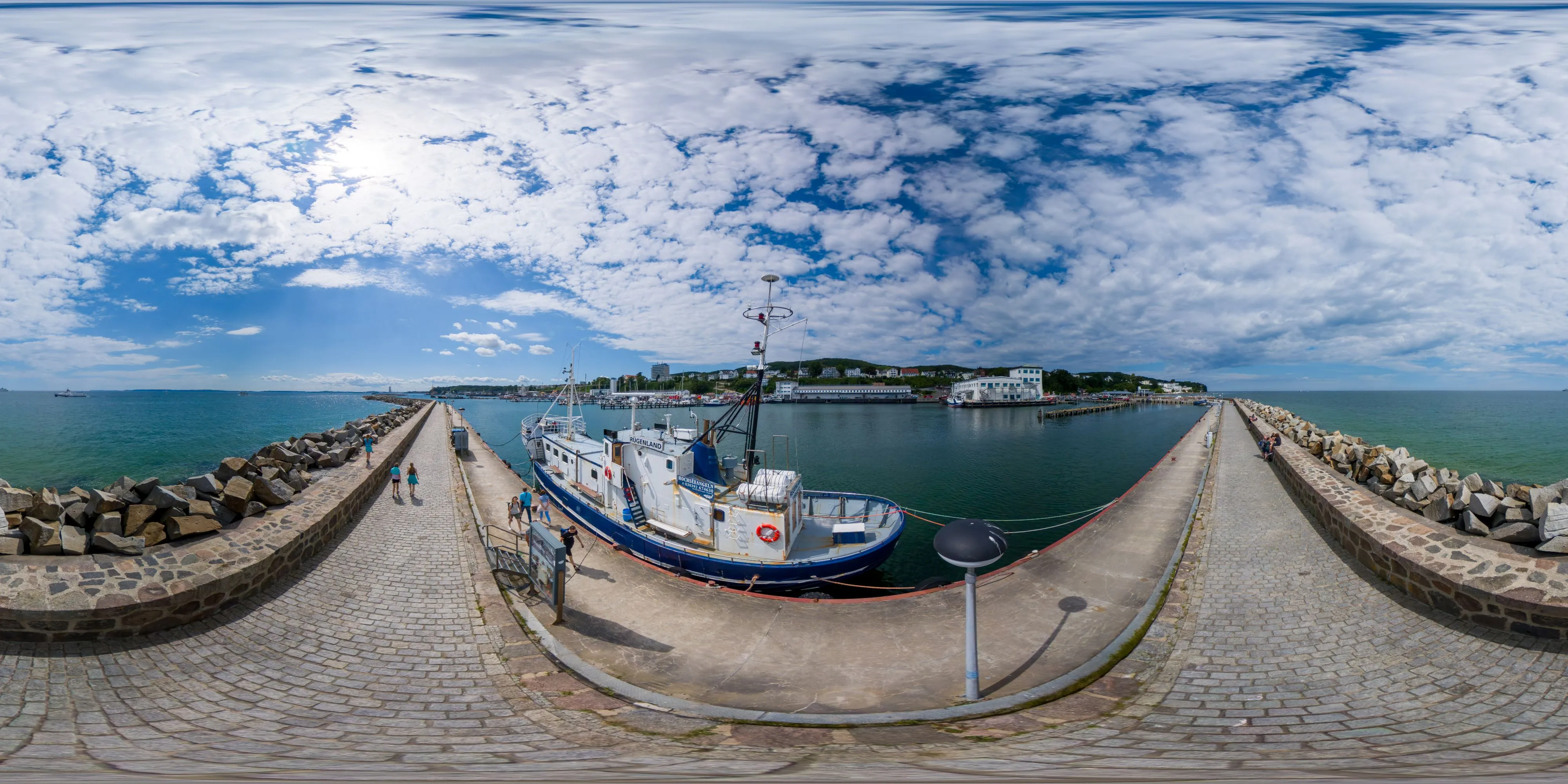 360° Panorama Ansicht: Sassnitz - Hochseeangelkutter MS Rügenland