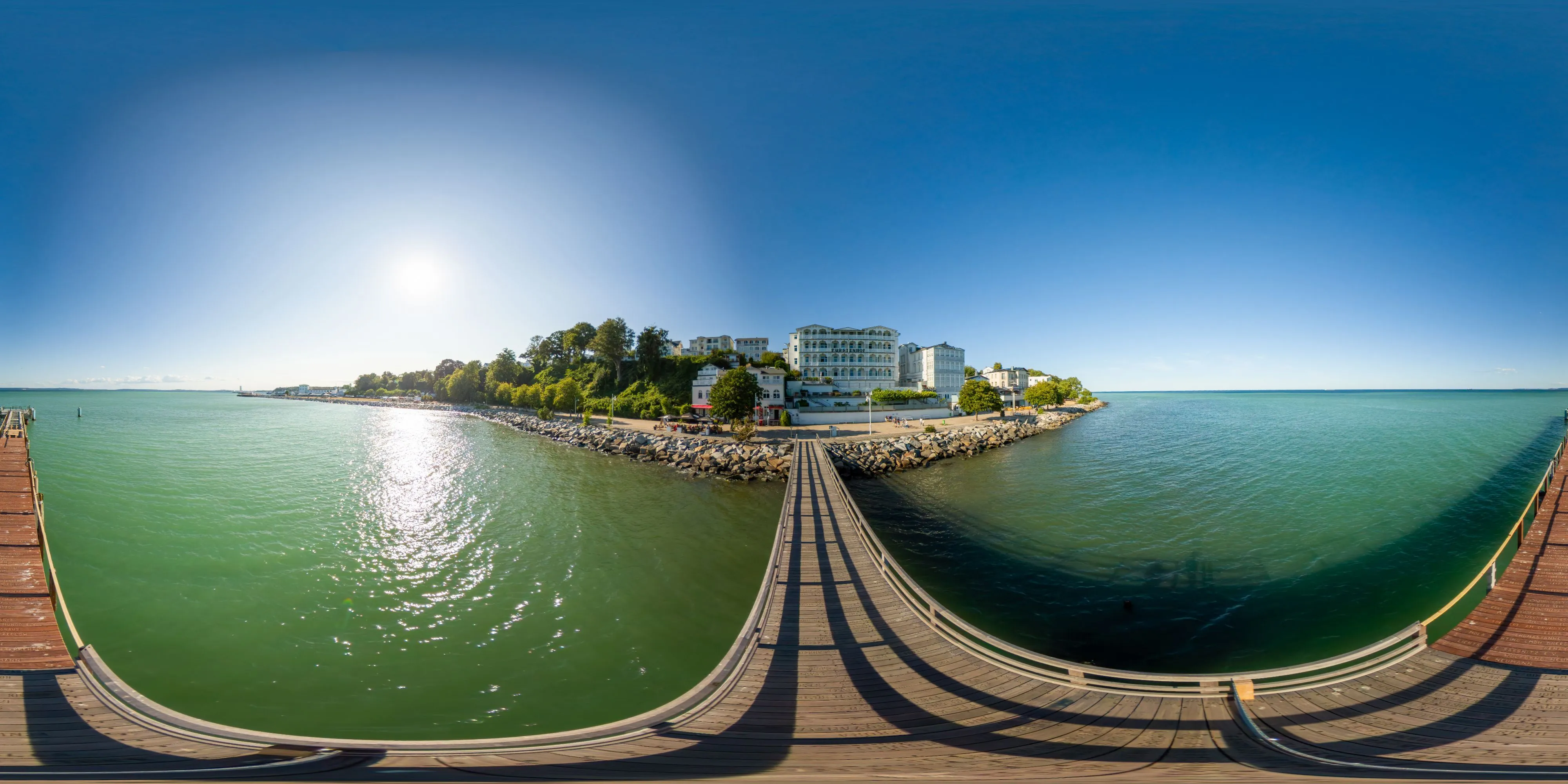 360° Panorama Ansicht: Sassnitz - Seebrücke