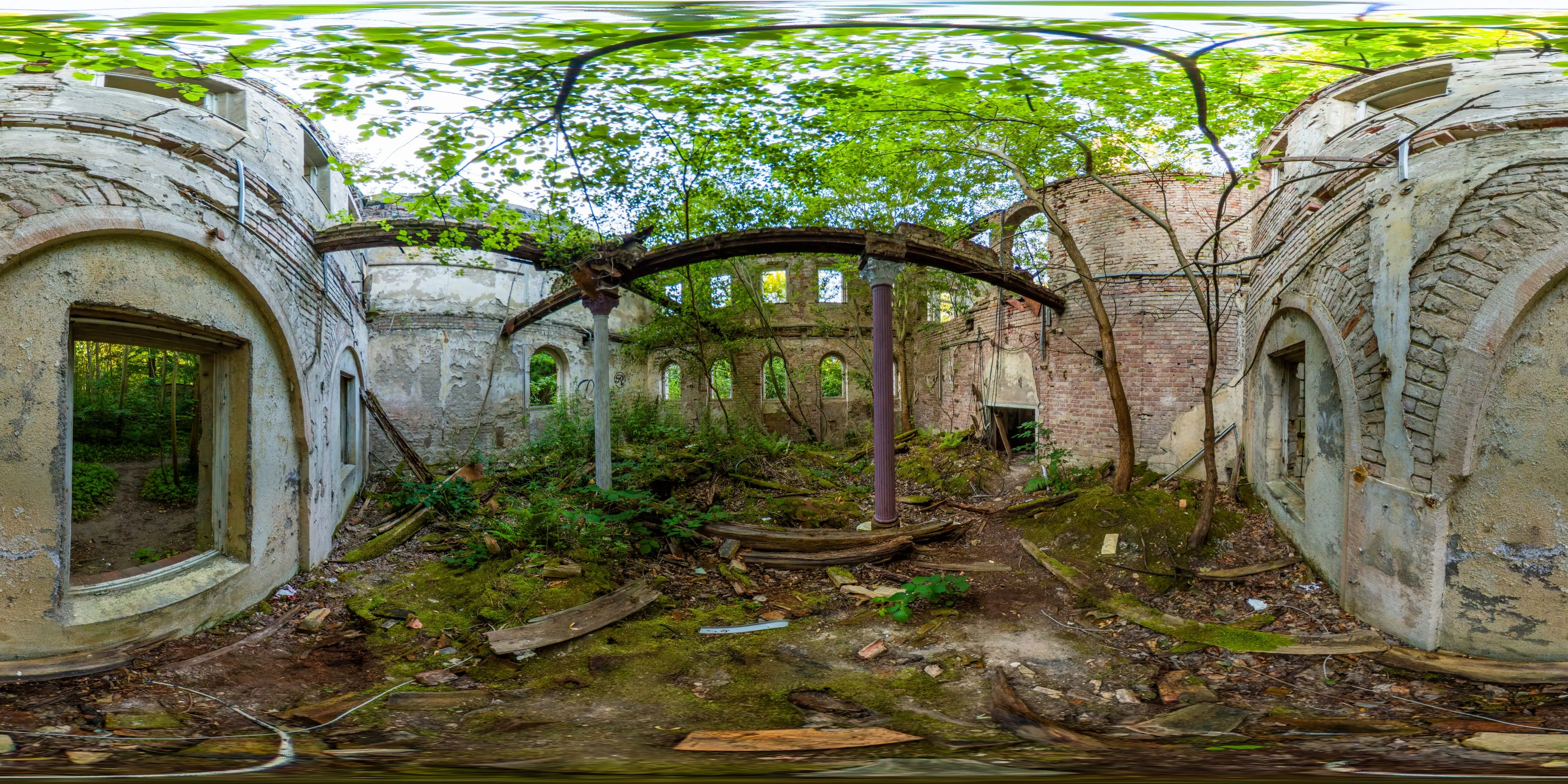 360° Panorama Ansicht: Schloss Dwasieden - Marstall