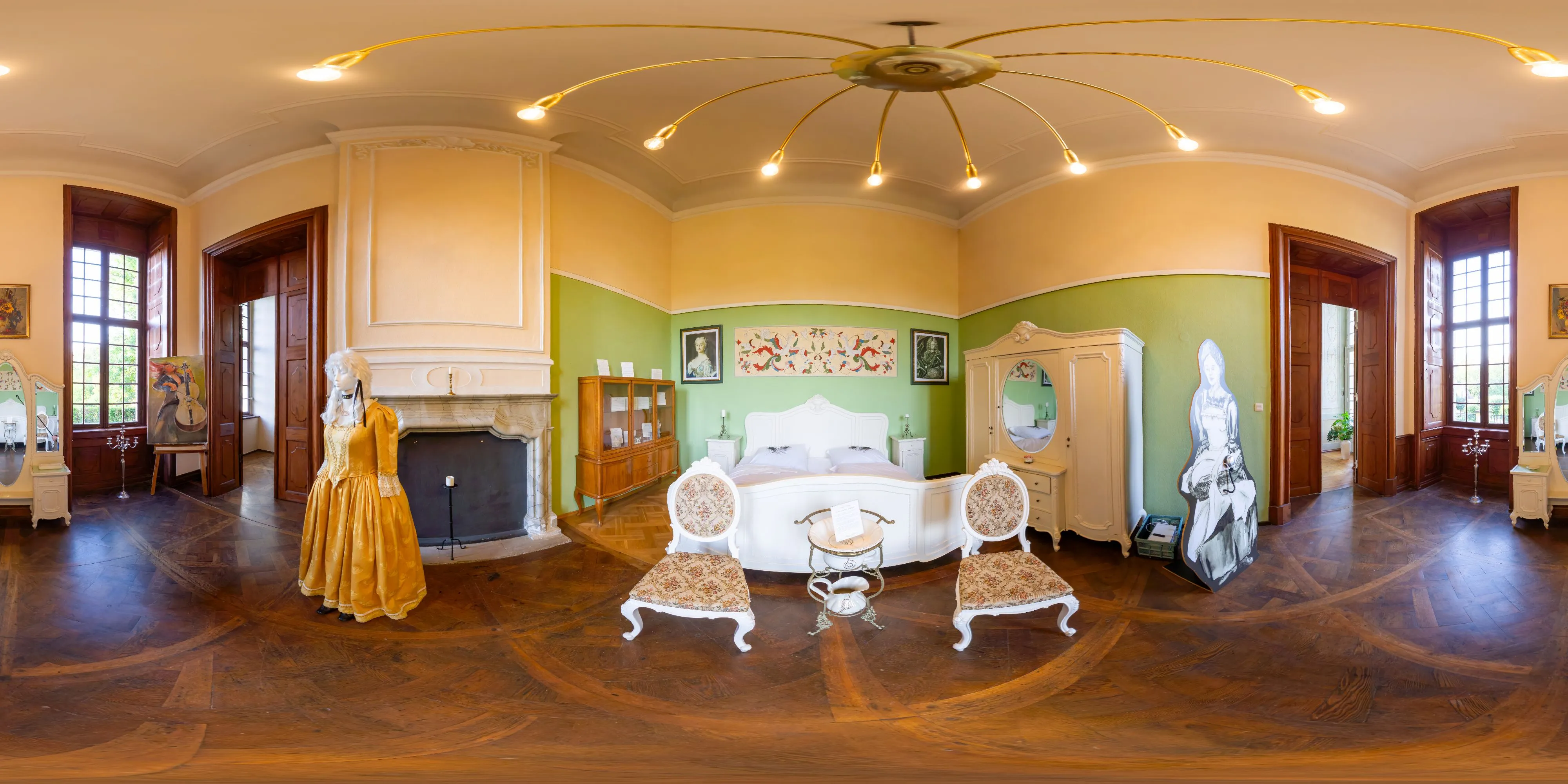 360° Panorama Ansicht: Schlafzimmer