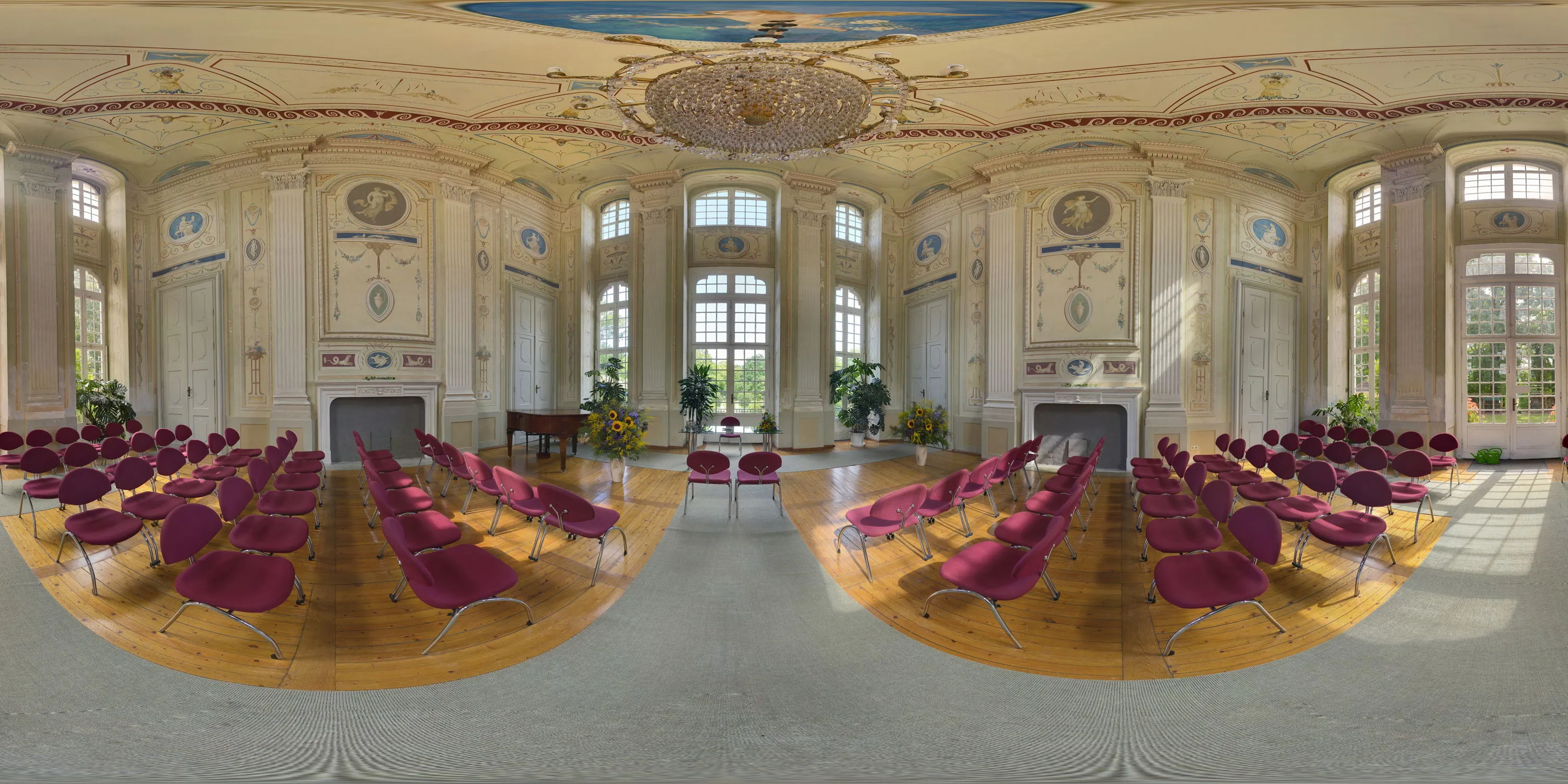 360 Grad Panorama Ansicht: Hochzeitsraum in Schloss Neschwitz