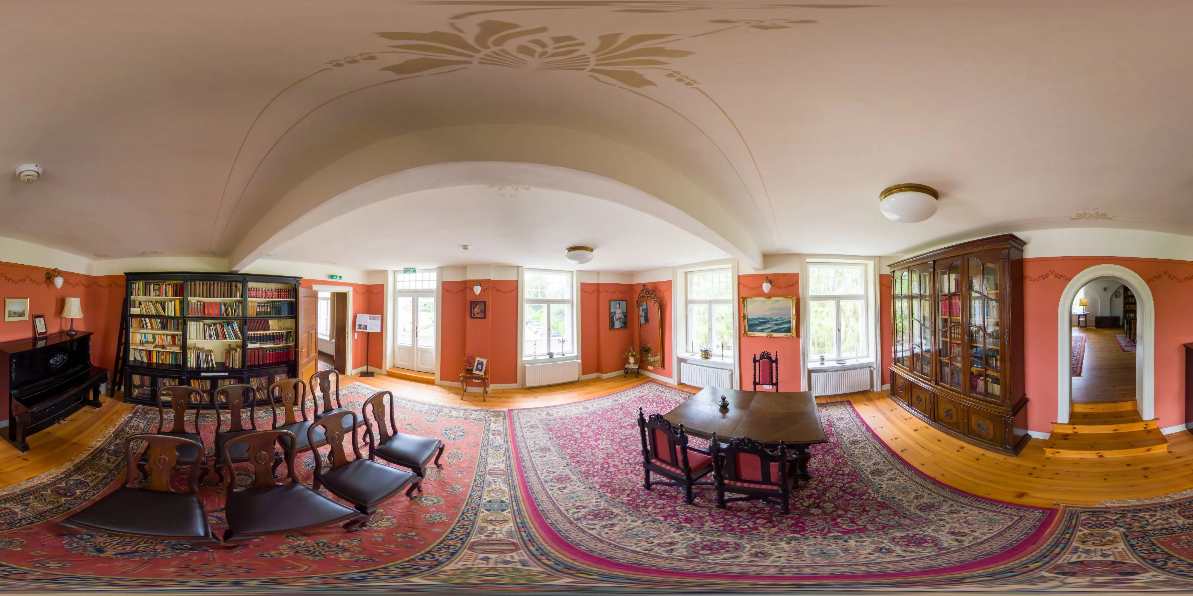 360° Panorama Ansicht: Schloss Stolpe - restauriertes Zimmer