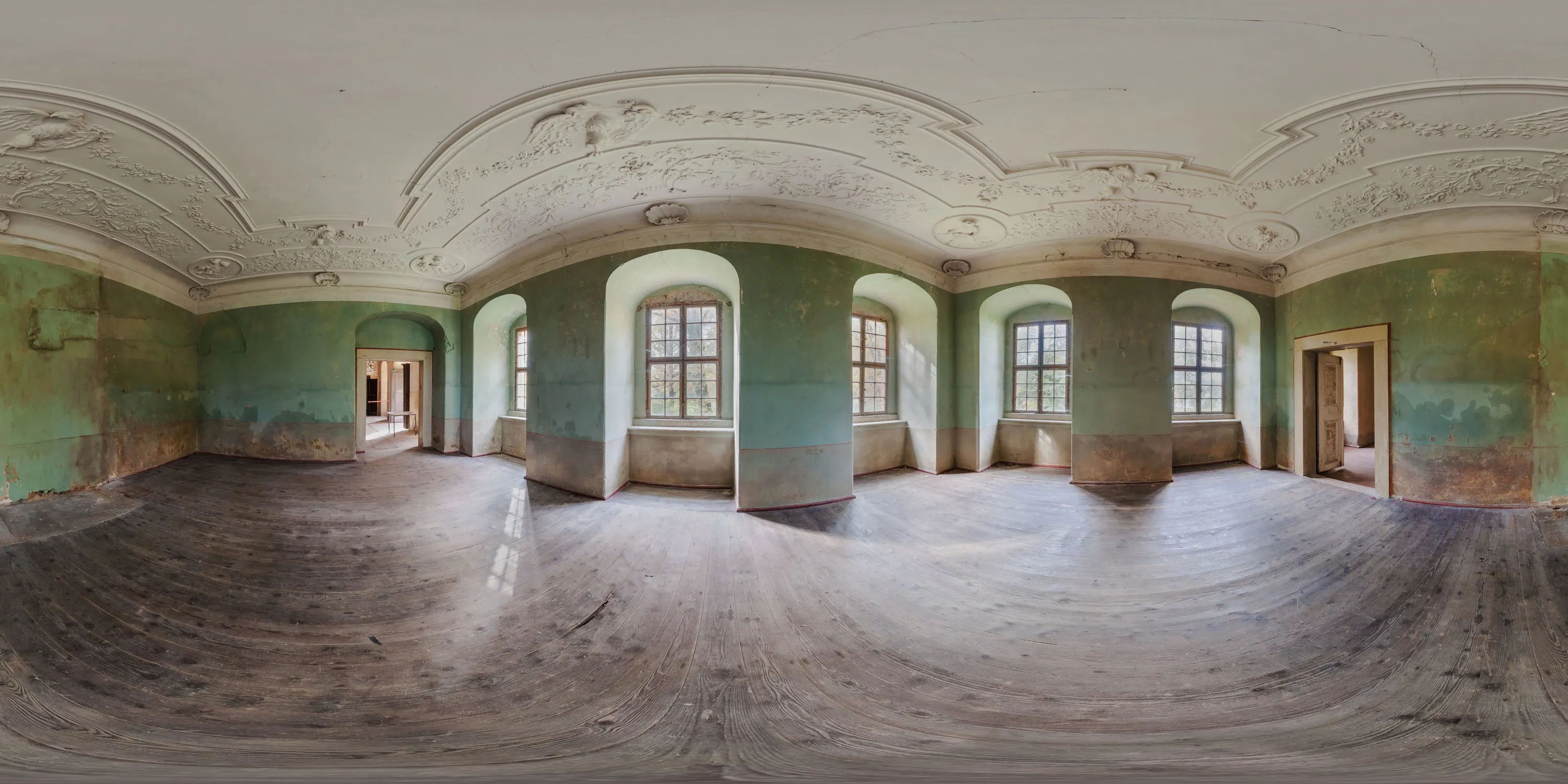 360 Grad Panorama Ansicht: Raum 3 in Wasserschloss Tauchritz