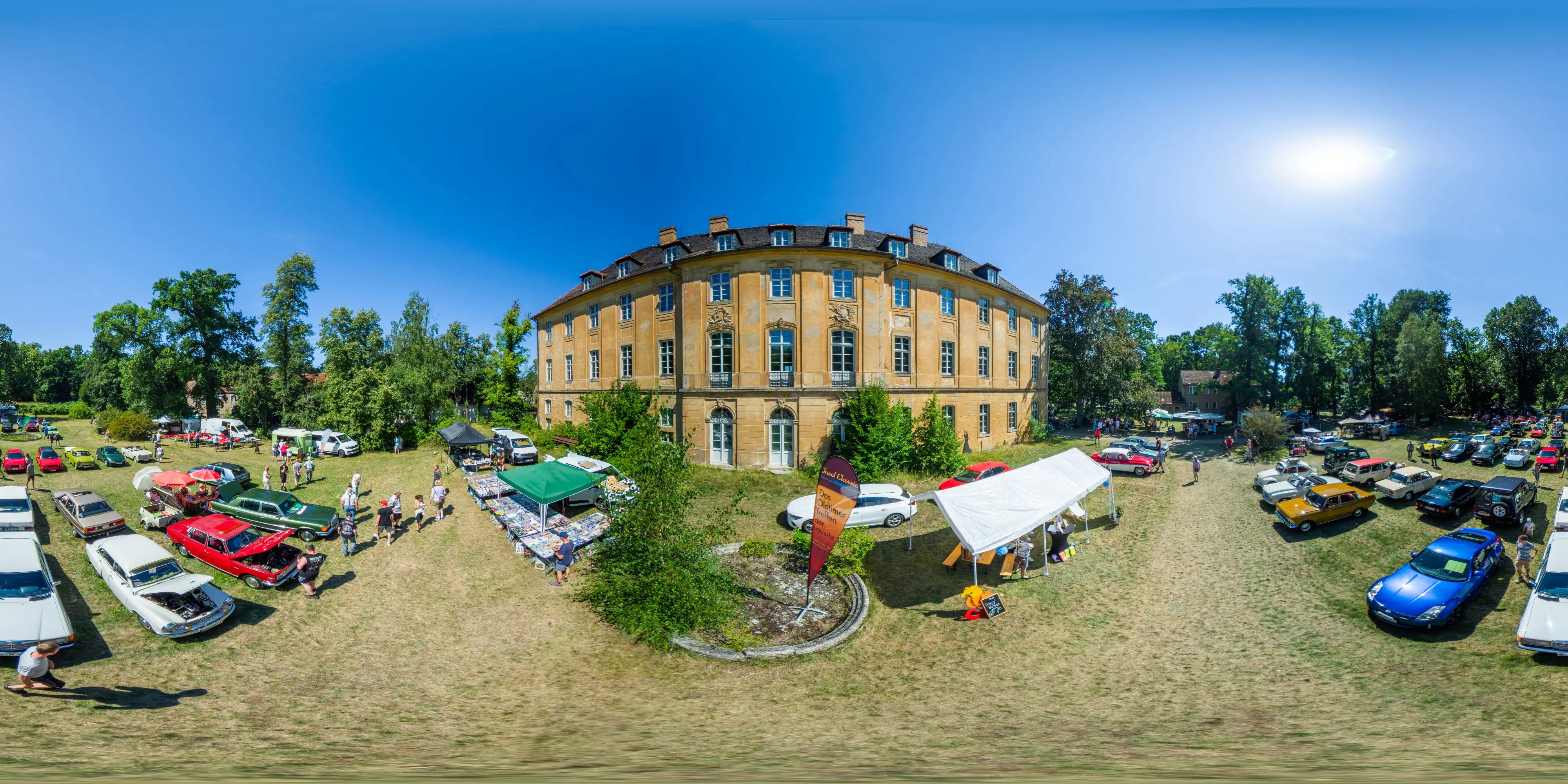 360° Panorama Ansicht: Schloss Uhyst - Südseite