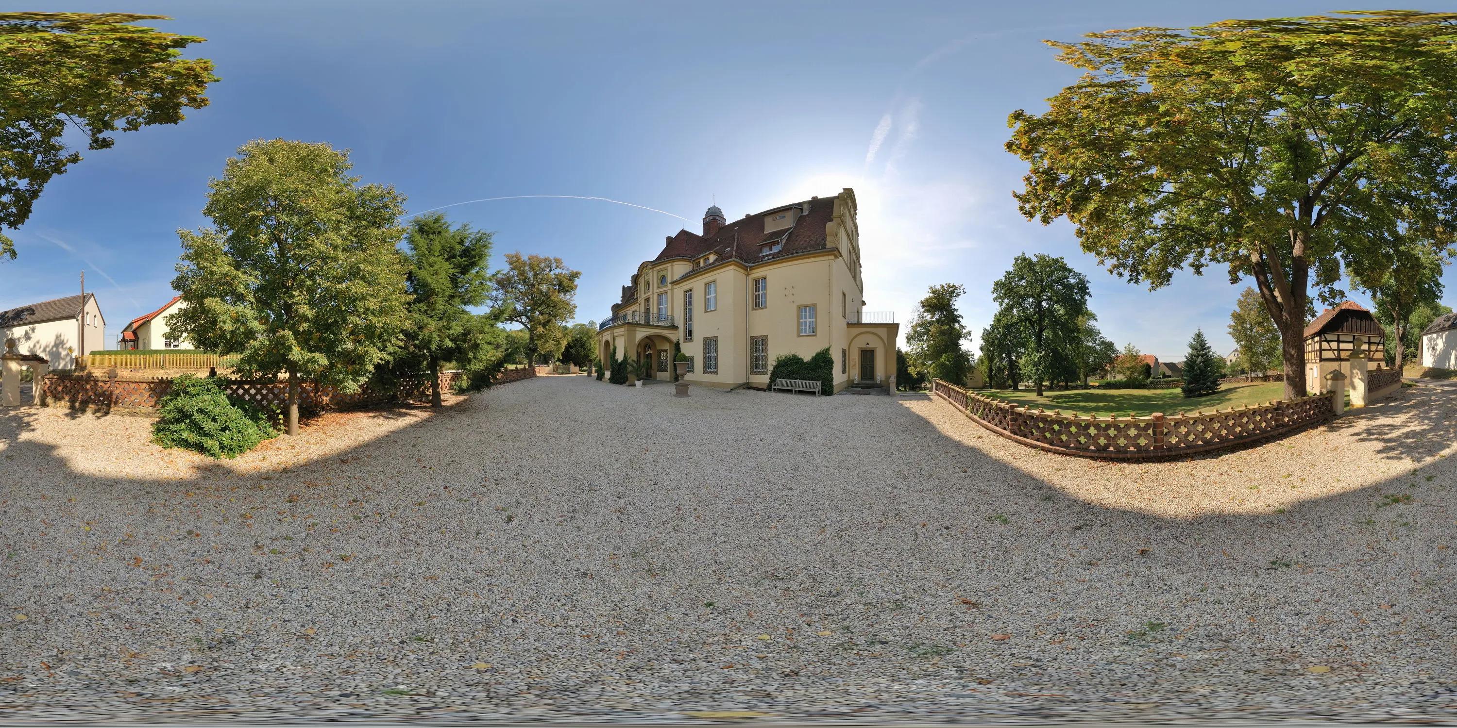 360 Grad Panorama Ansicht: Schloß Weißig Nord-West in Weißig/ Sa.