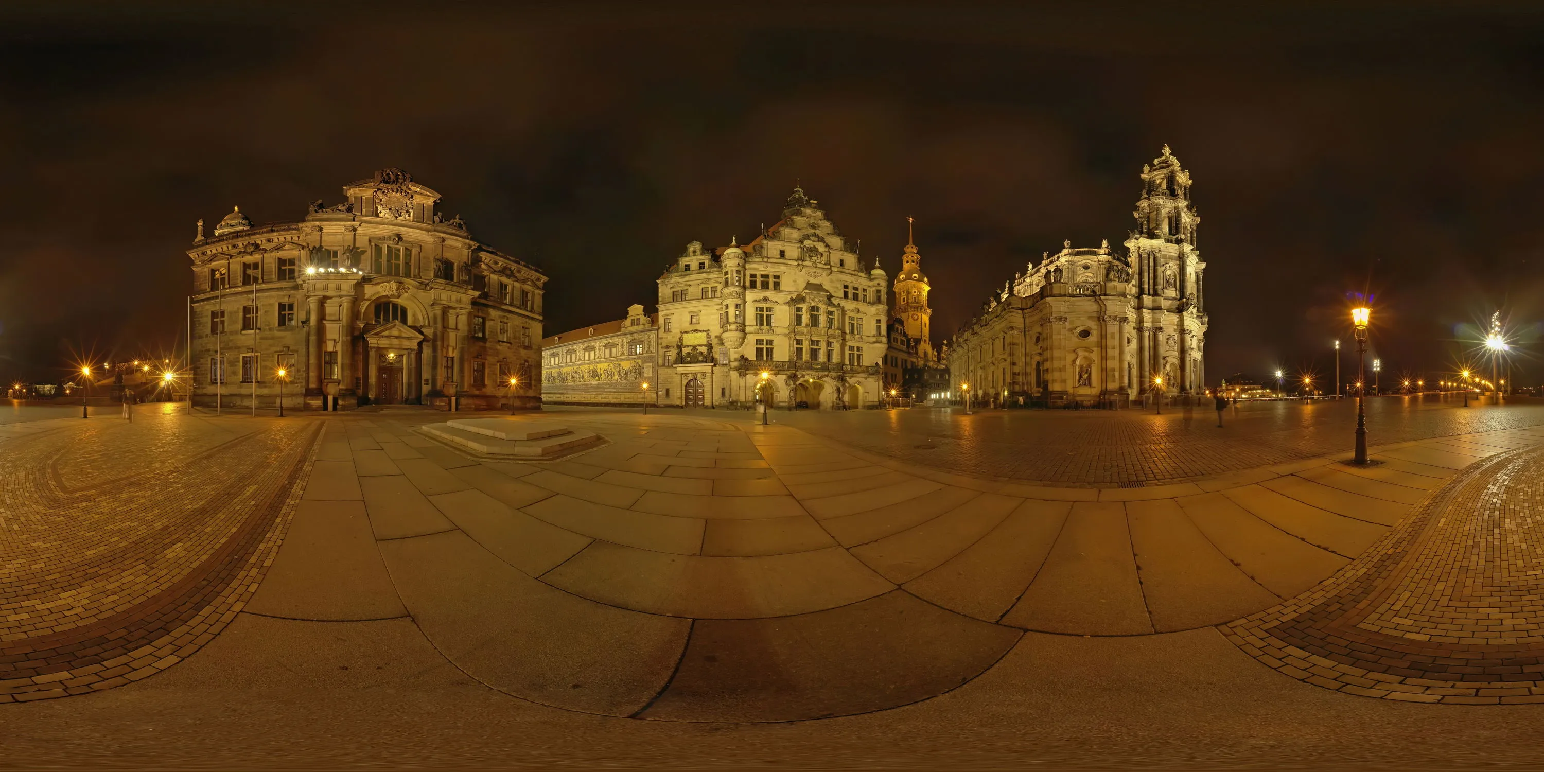 360 Grad Panorama Ansicht: Schlossplatz in Winter 2007