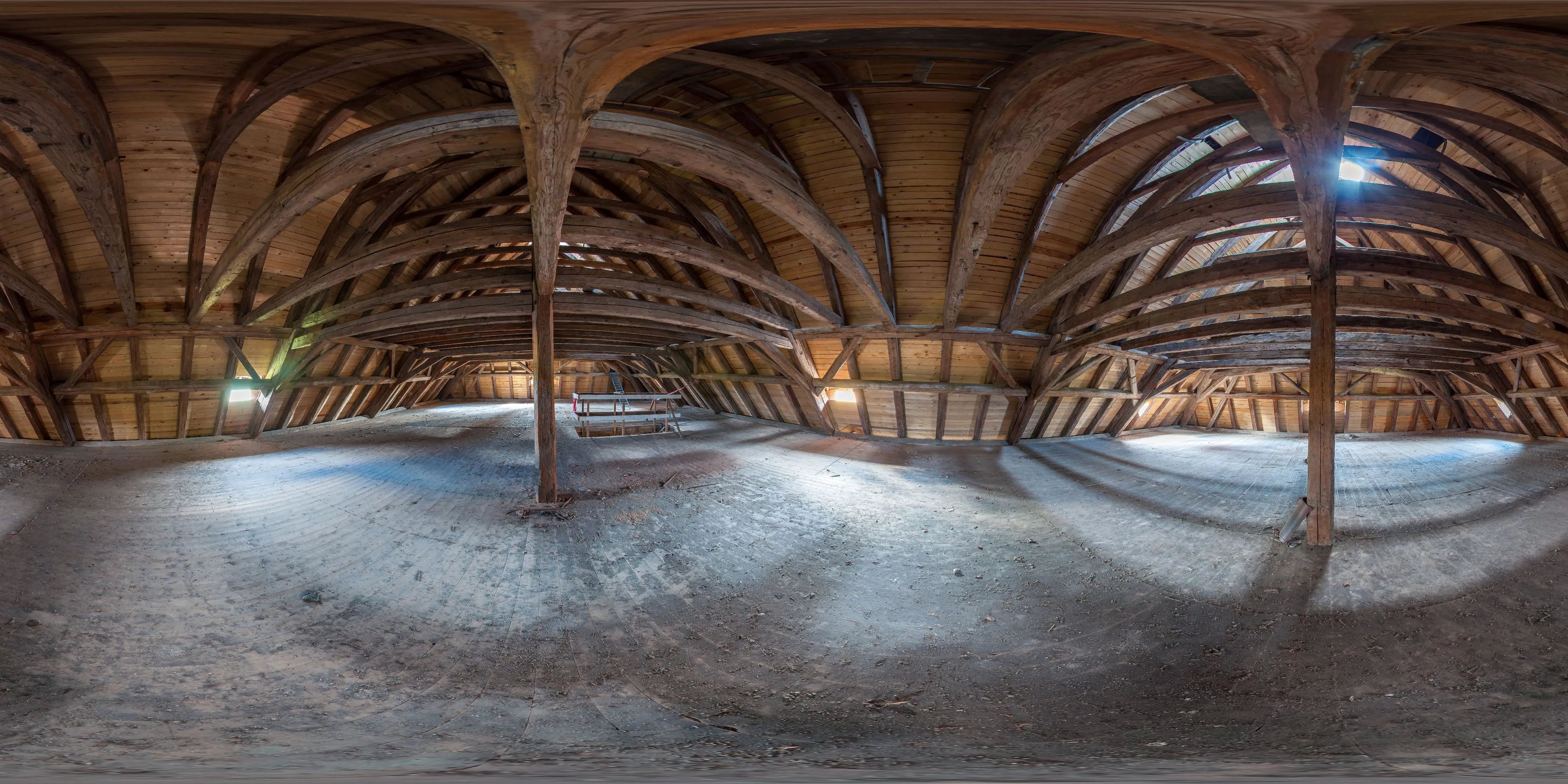 360° Panorama Ansicht: Wasserschloss Tauchritz - Spitzboden