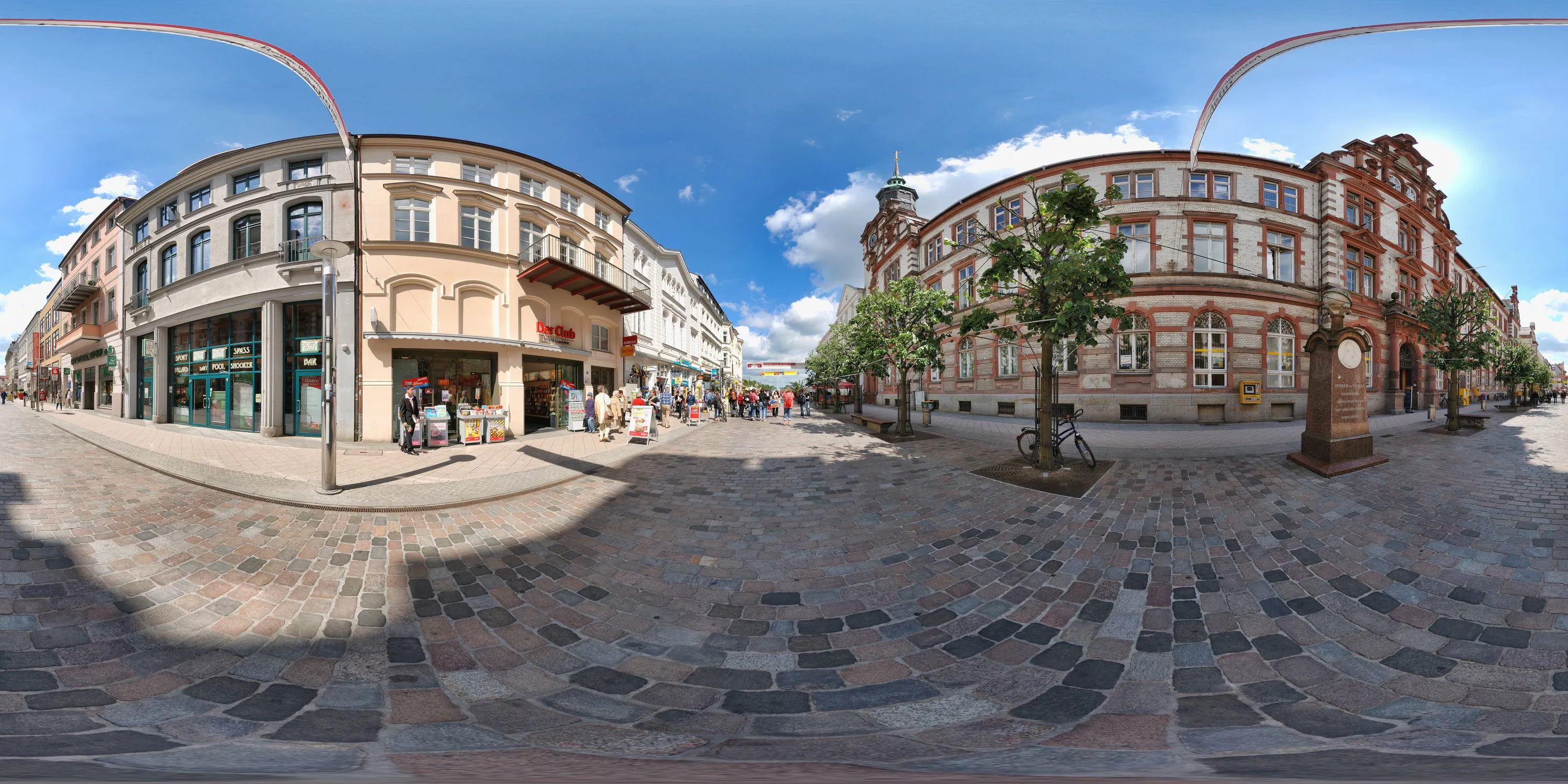 360 Grad Panorama Ansicht: Schweriner Hauptpostamt in Schwerin