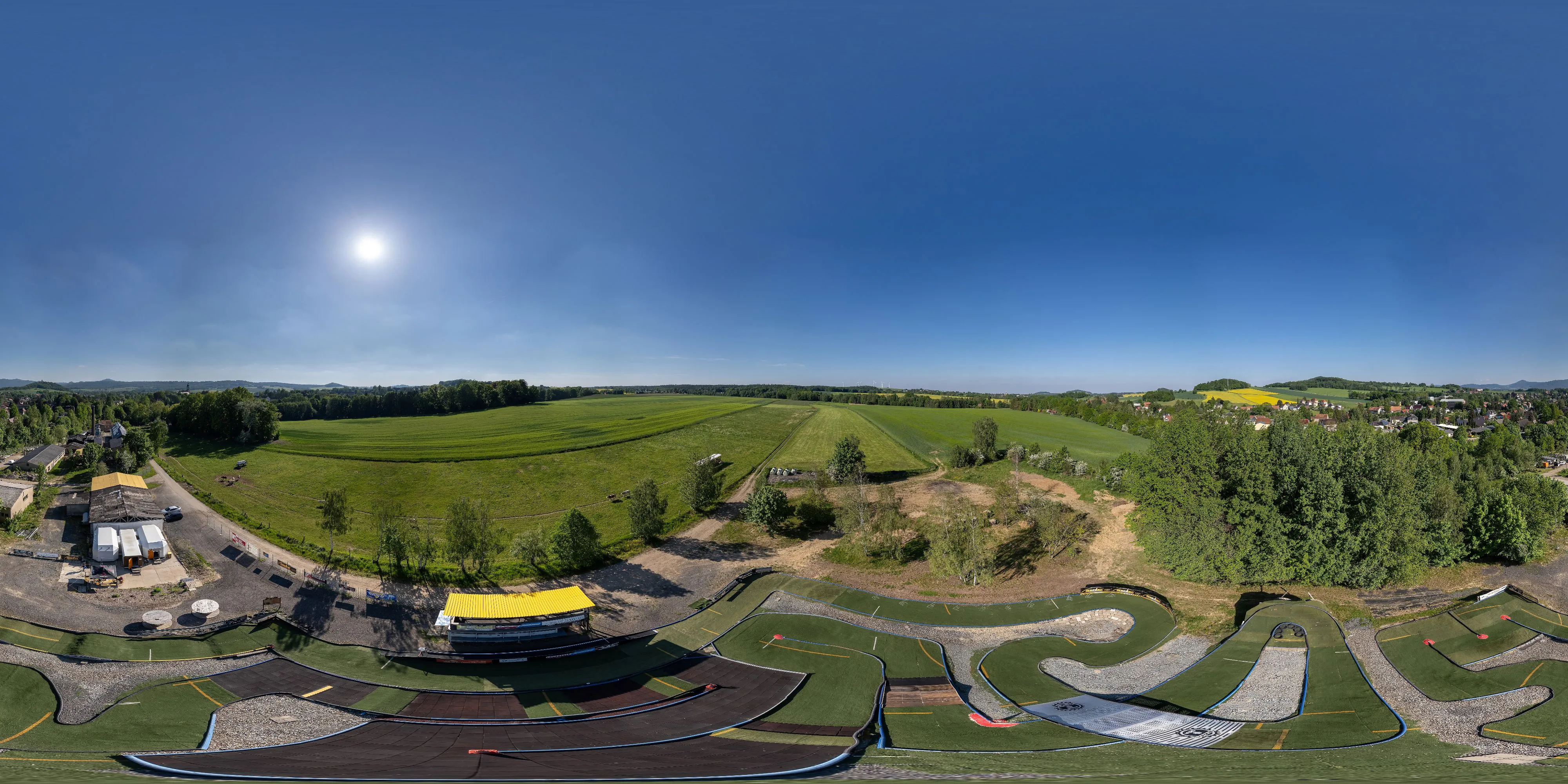 360 Grad Panorama Ansicht: Rennstrecke des Modellsportverein Seifhennersdorf in Seifhennersdorf