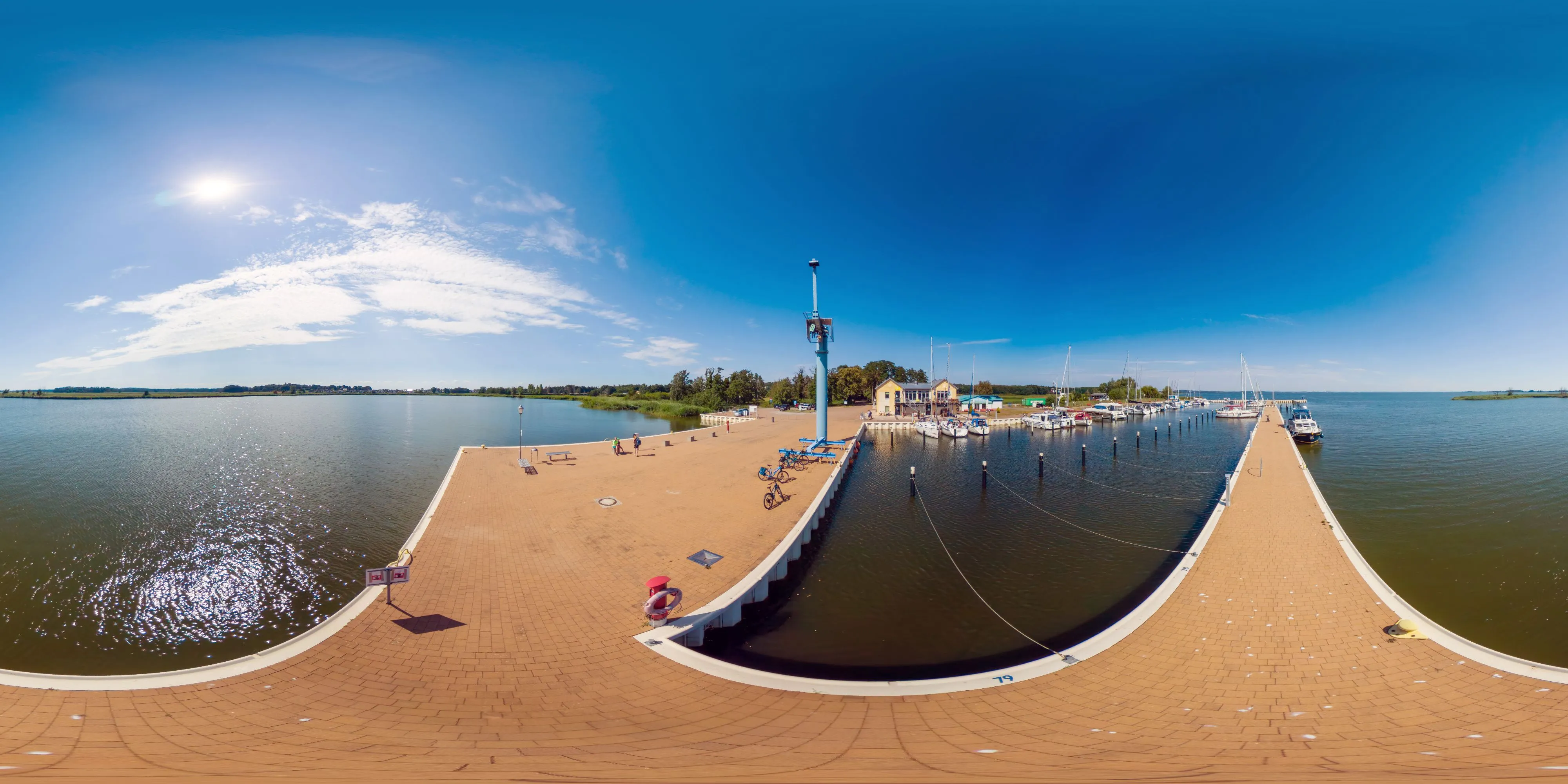 360° Panorama Ansicht: Yachthafen Zinnowitz