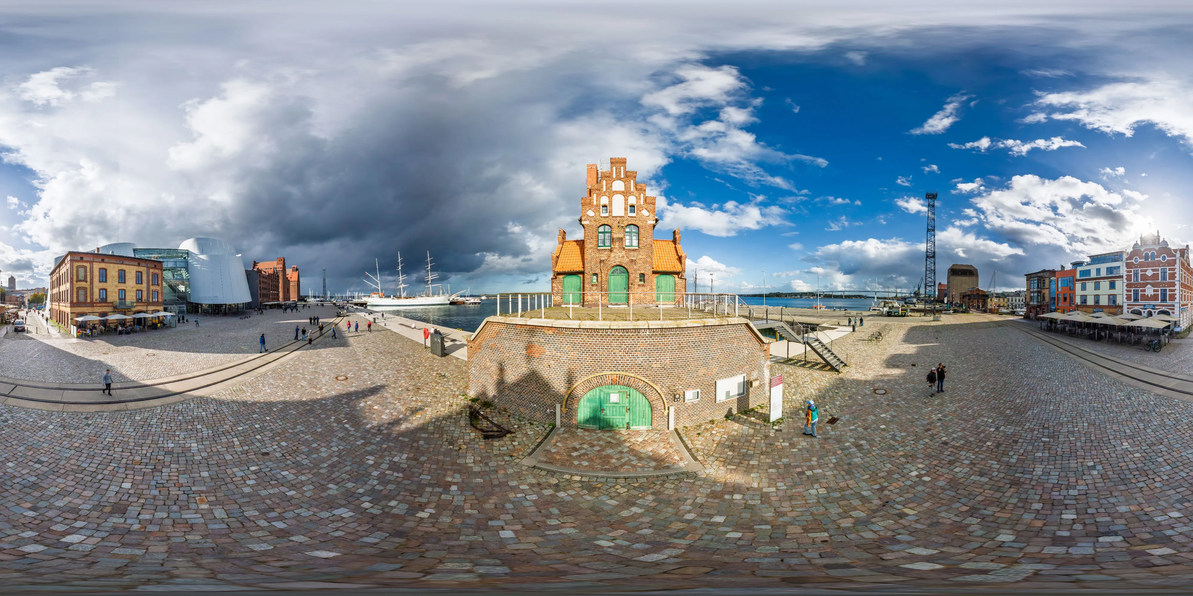 360° Panorama Ansicht: Lotsenhaus und Hafenmeisterei