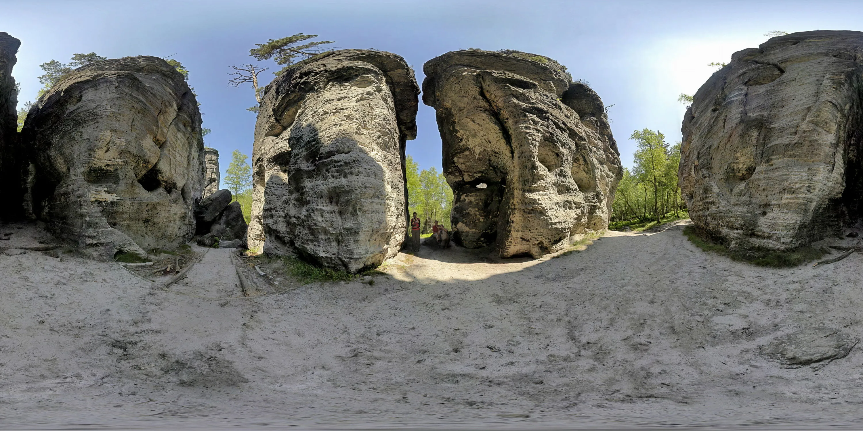 360 Grad Panorama Ansicht: Tyssaer Wände in Böhmische Schweiz