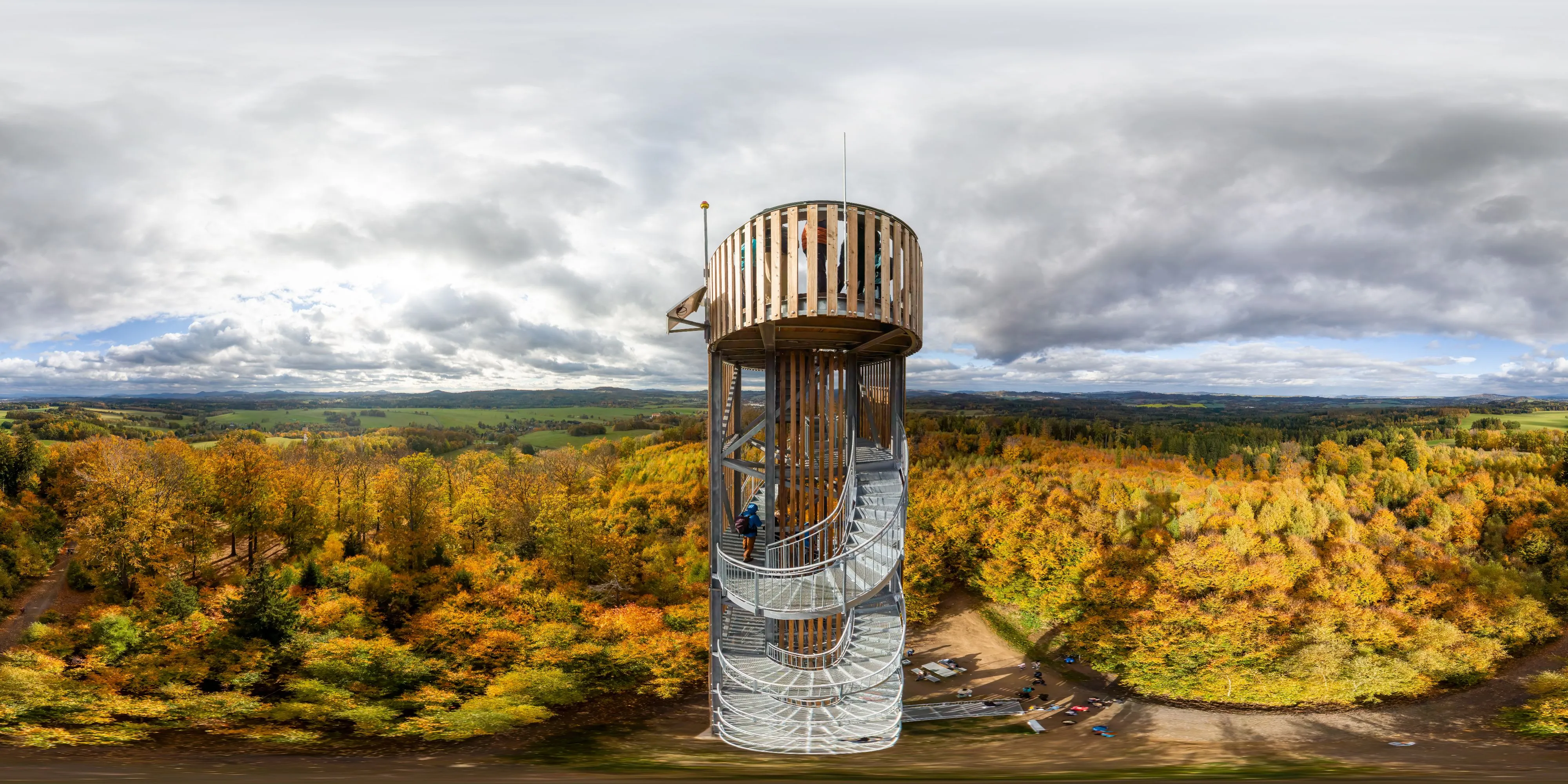 360° Panorama Ansicht: Aussichtsturm - Sicht nach Osten